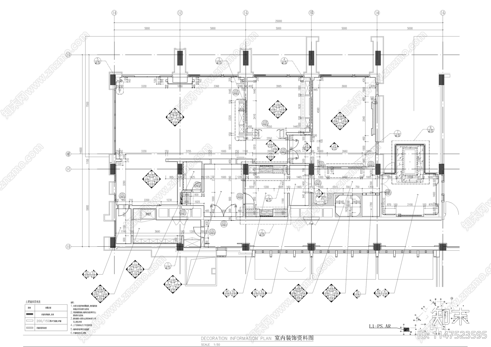 酒店总统套房室内cad施工图下载【ID:1147523595】