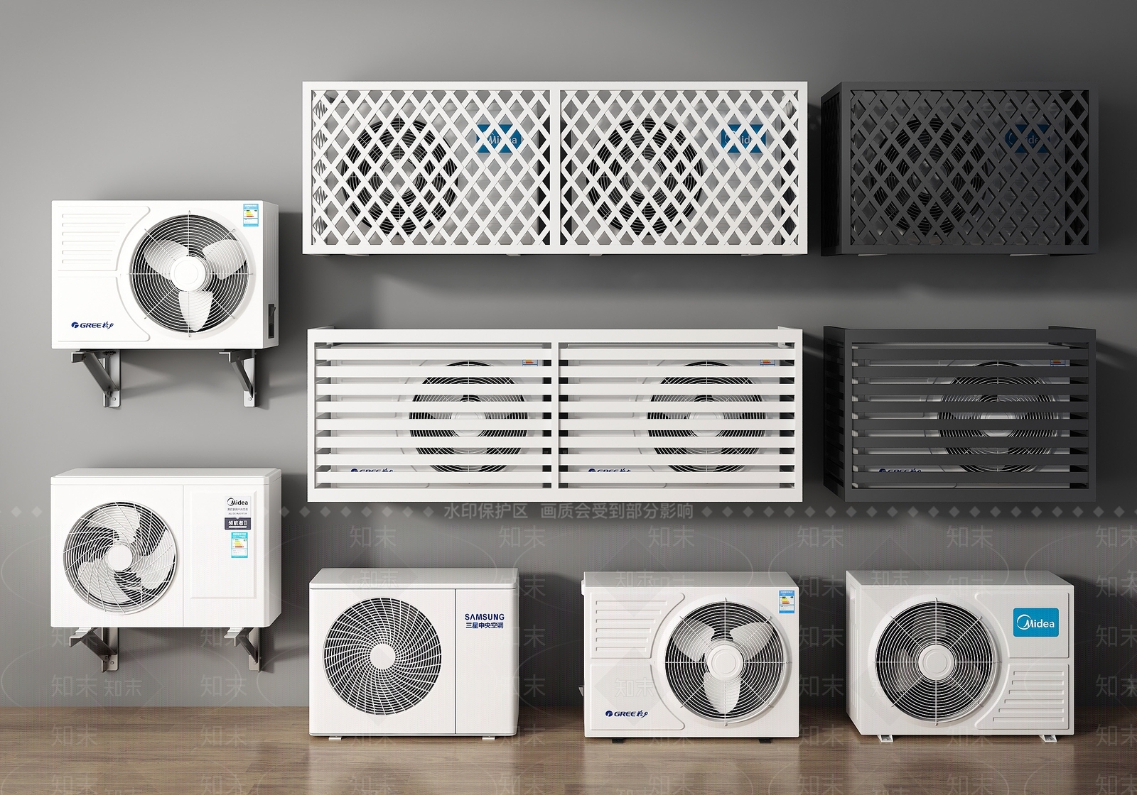 现代空调外机3D模型下载【ID:1147525767】