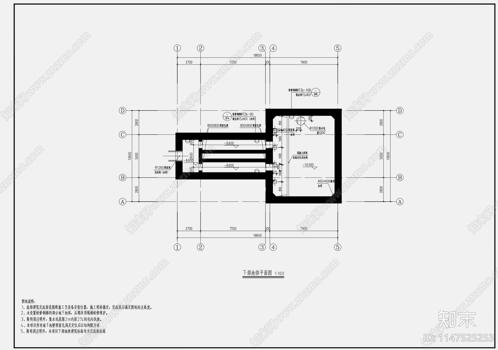 徽派22X10M180平泵房建筑cad施工图下载【ID:1147525253】