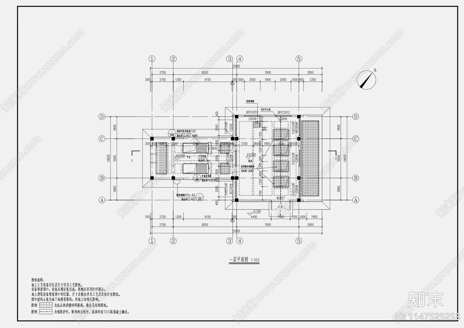 徽派22X10M180平泵房建筑cad施工图下载【ID:1147525253】