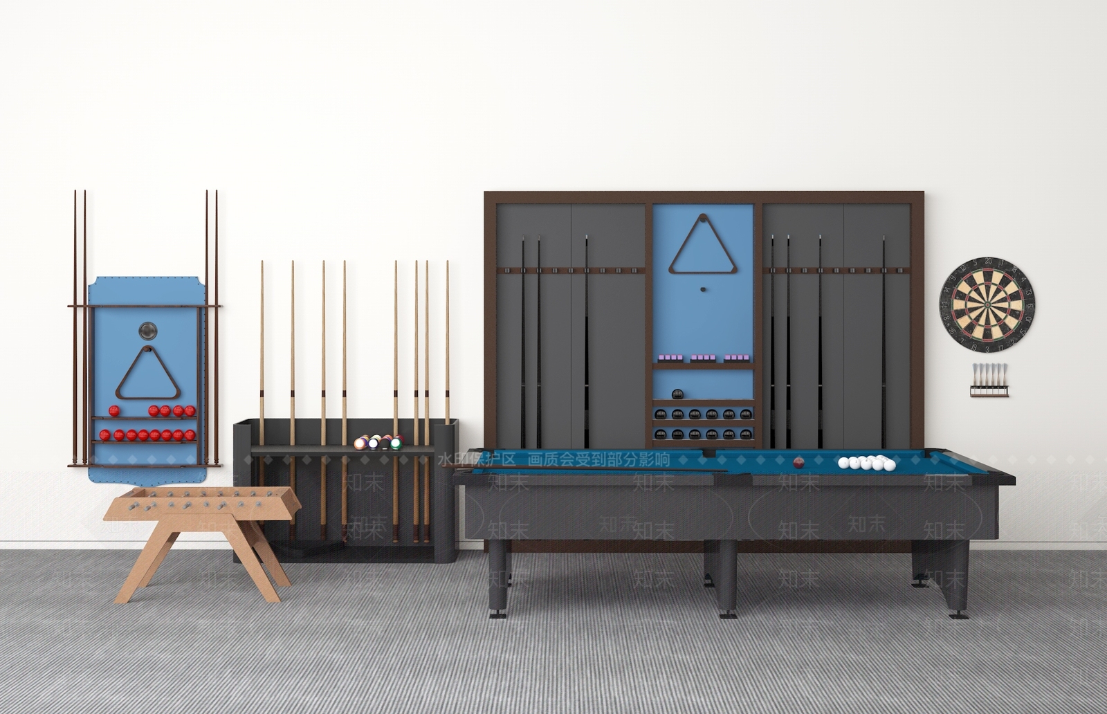 现代桌球3D模型下载【ID:1147528508】