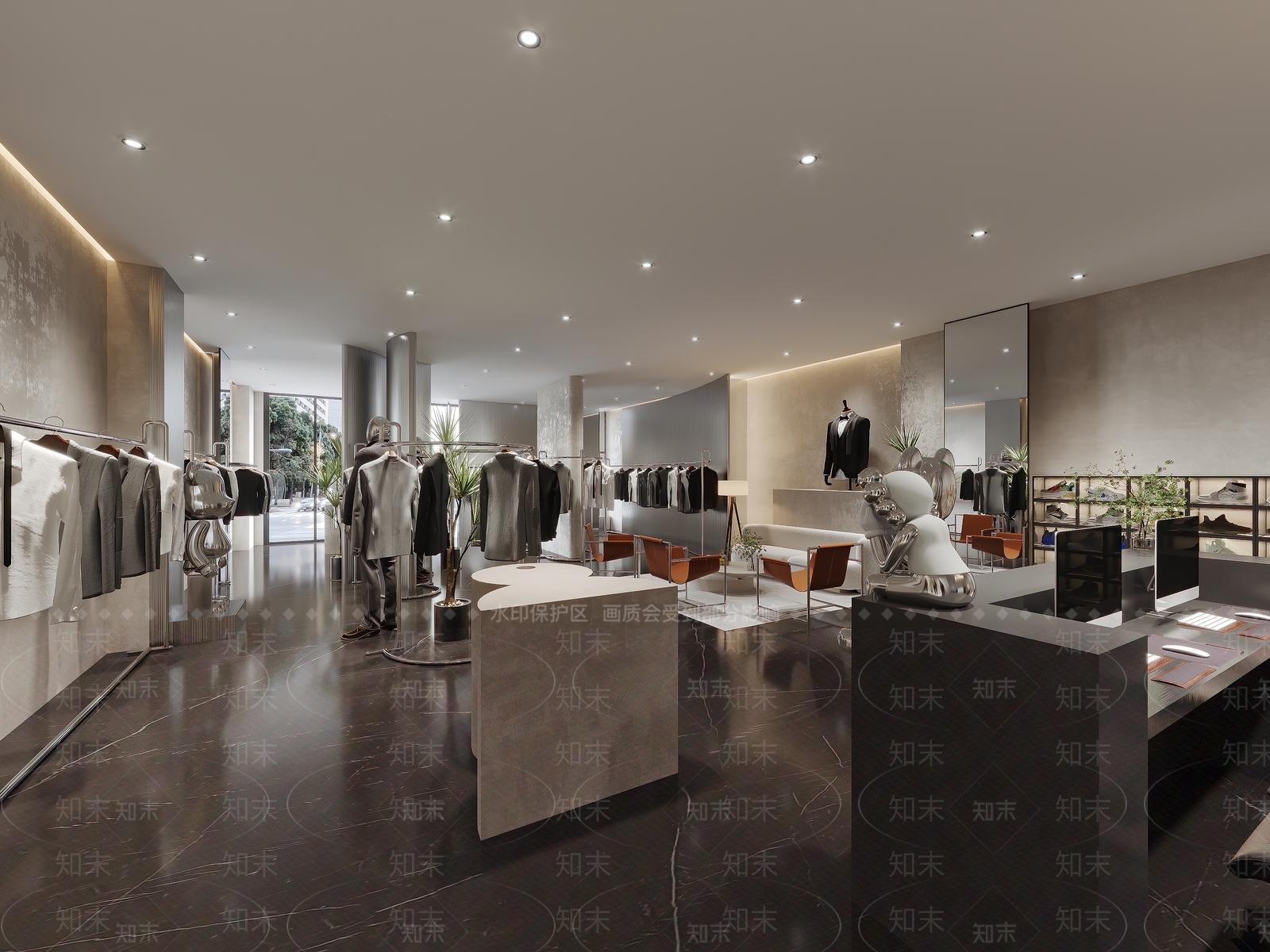 现代服装店3D模型下载【ID:1147533120】