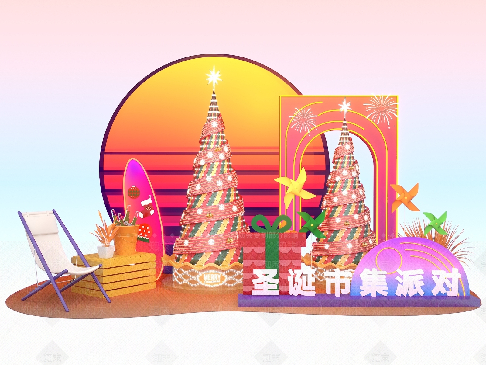 圣诞节3D模型下载【ID:1147538570】