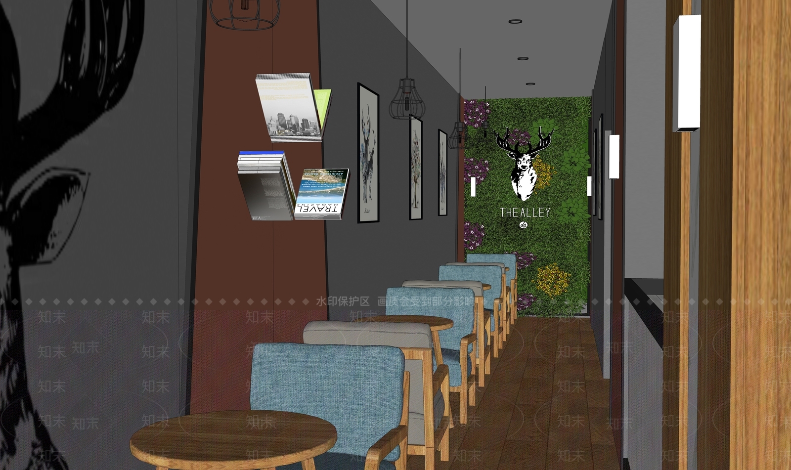 现代网红奶茶店SU模型下载【ID:1147540670】