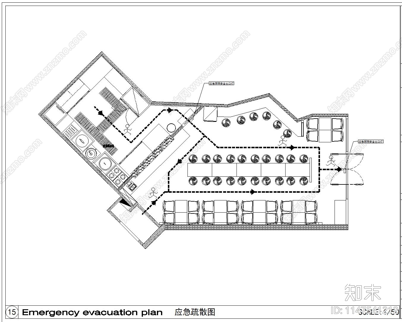 胡辣汤快餐店室内cad施工图下载【ID:1147541212】