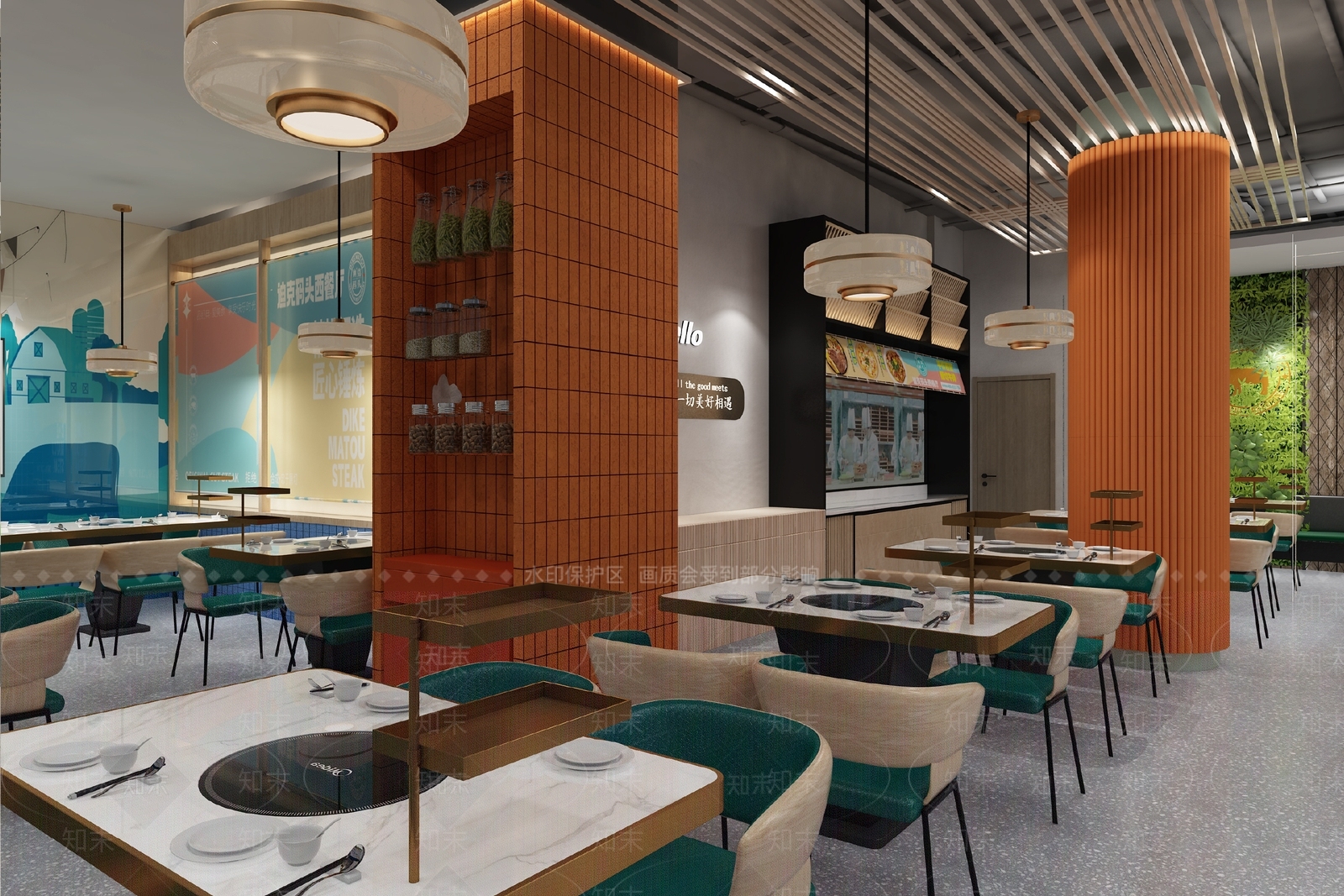 现代西餐厅3D模型下载【ID:1147756398】