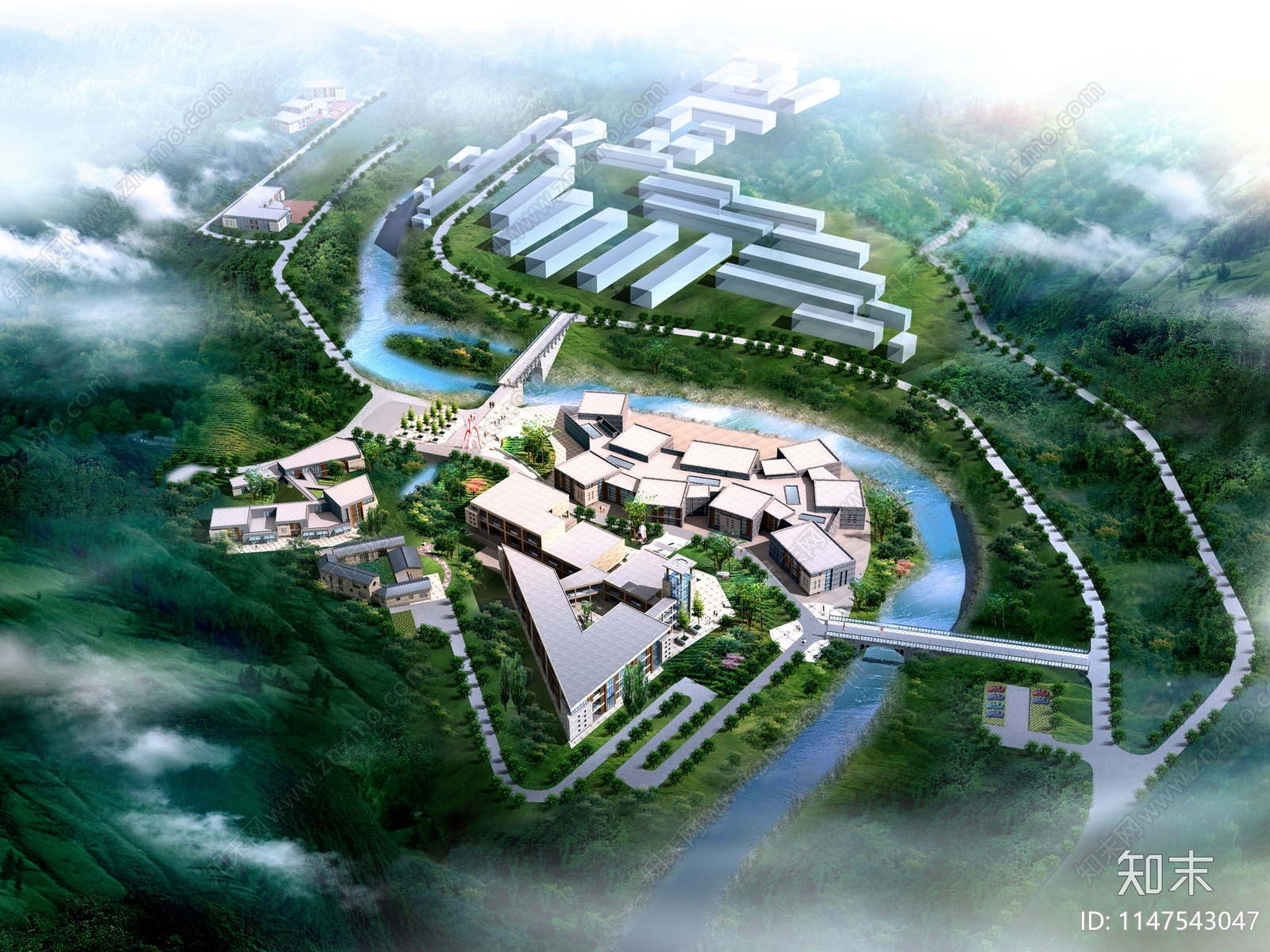 西安高新科技学院太平校区规划建筑方案文本下载【ID:1147543047】_【知末方案文本库】
