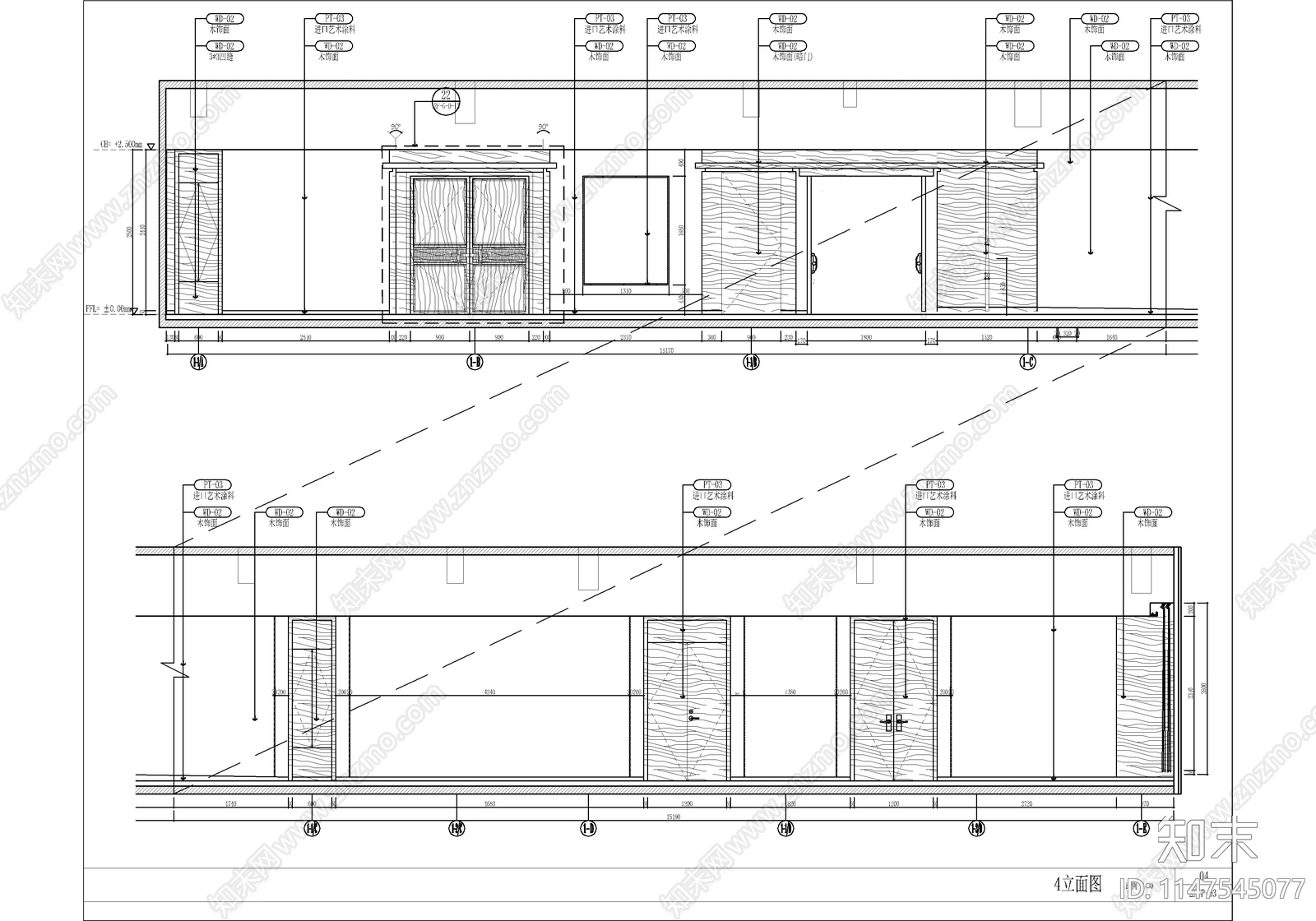 公共休闲吧休息区室内cad施工图下载【ID:1147545077】