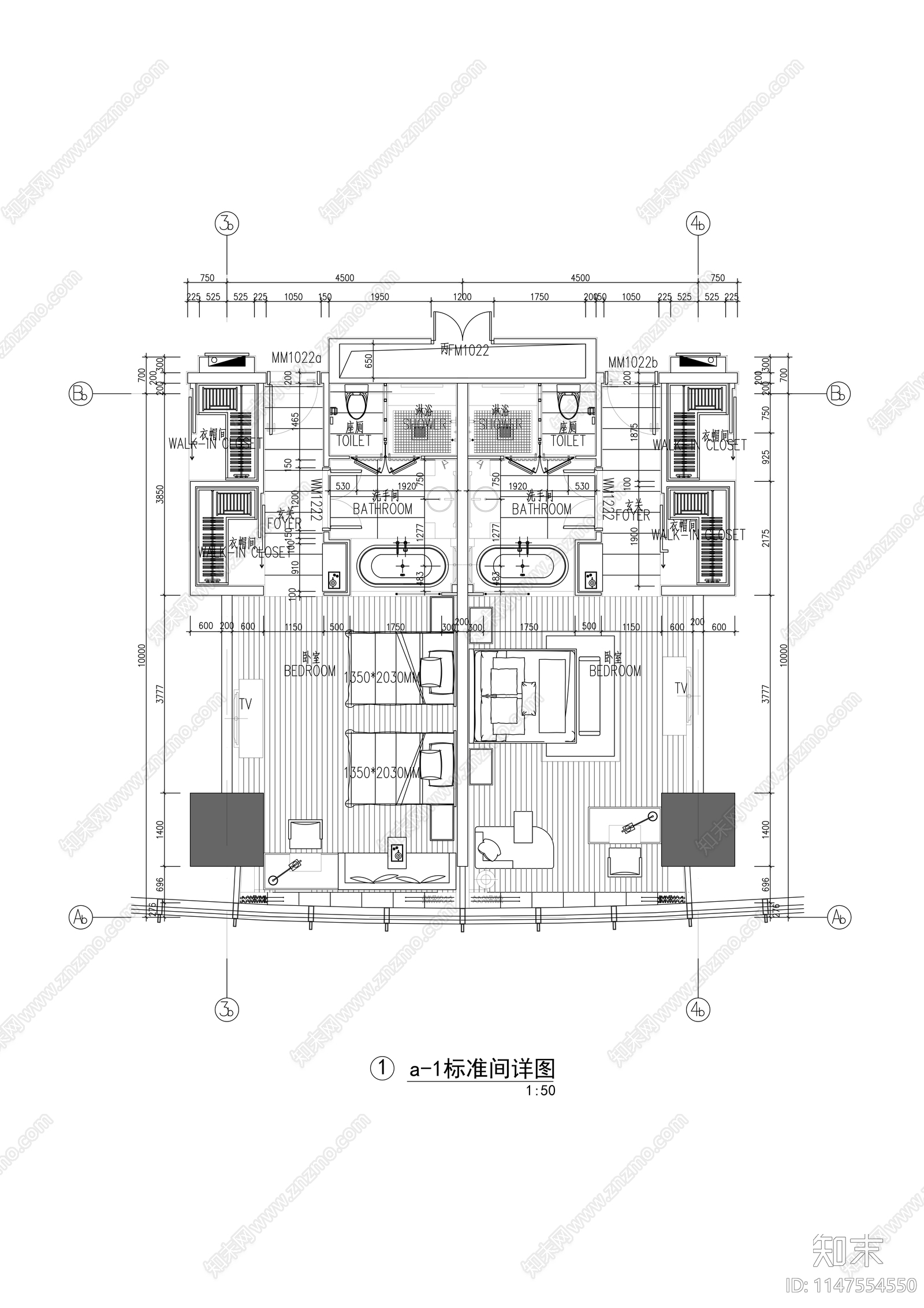 超高层酒店建筑施工图下载【ID:1147554550】