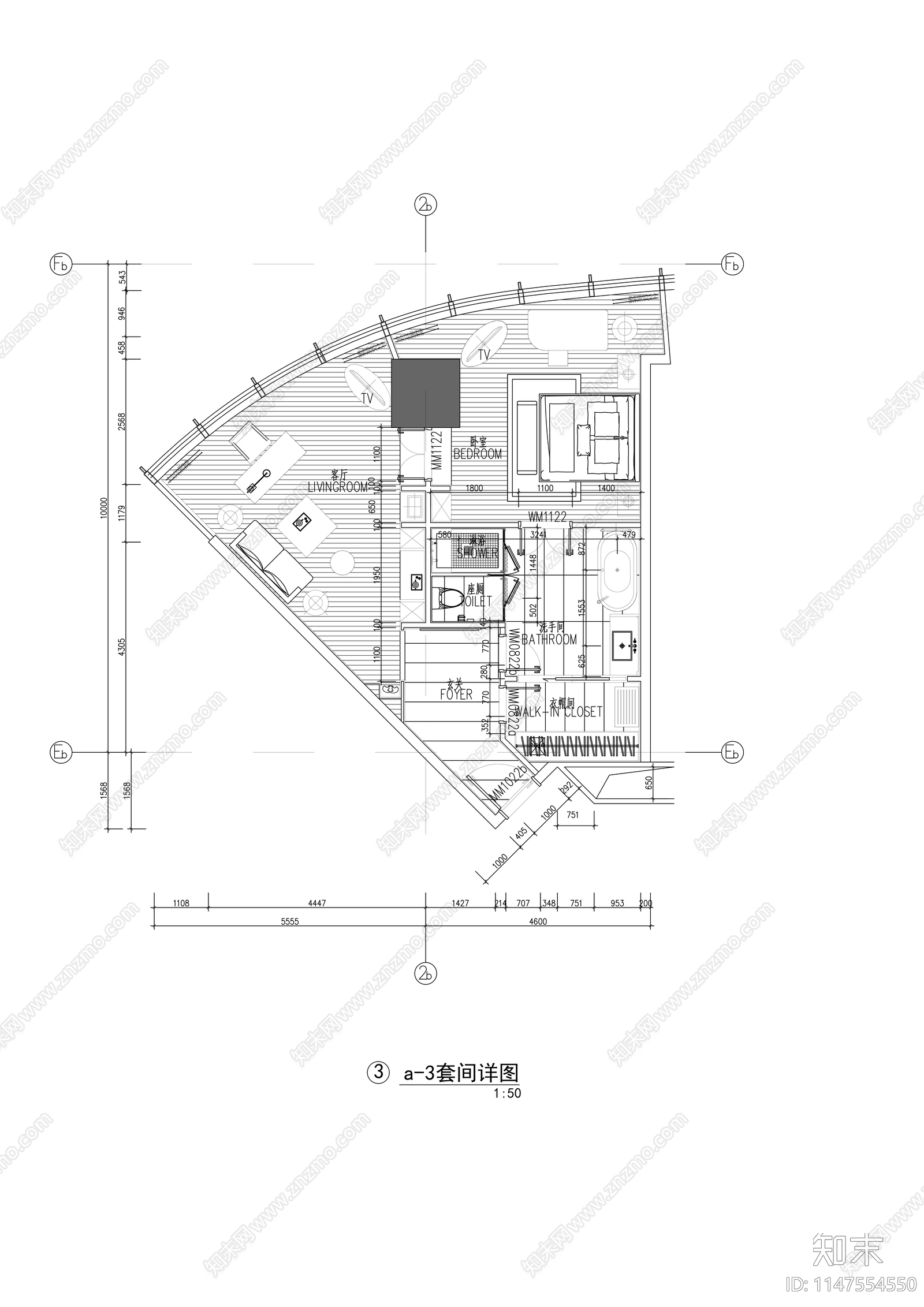 超高层酒店建筑施工图下载【ID:1147554550】