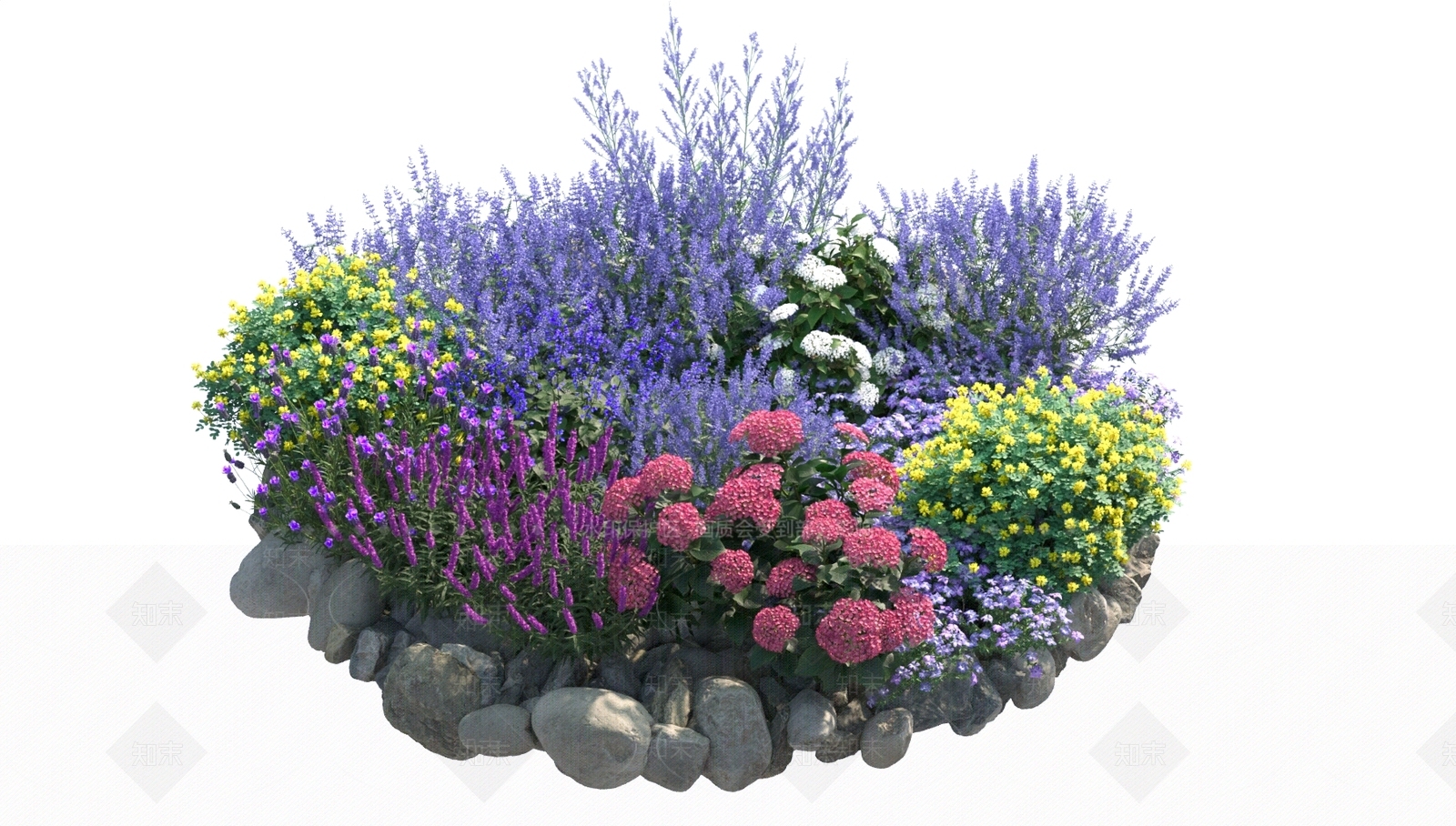 花镜花池SU模型下载【ID:1147554904】