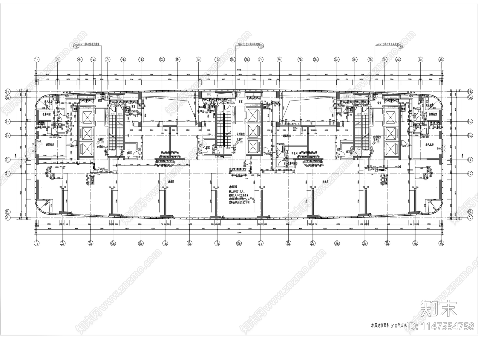 250M世贸中心建筑cad施工图下载【ID:1147554758】