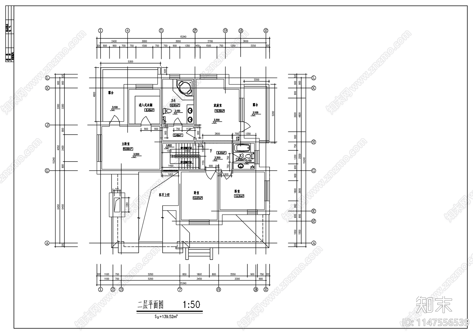 两层农村自建房建筑施工图下载【ID:1147556539】