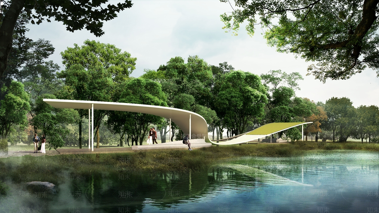 现代飞鸟廊架SU模型下载【ID:1147556712】