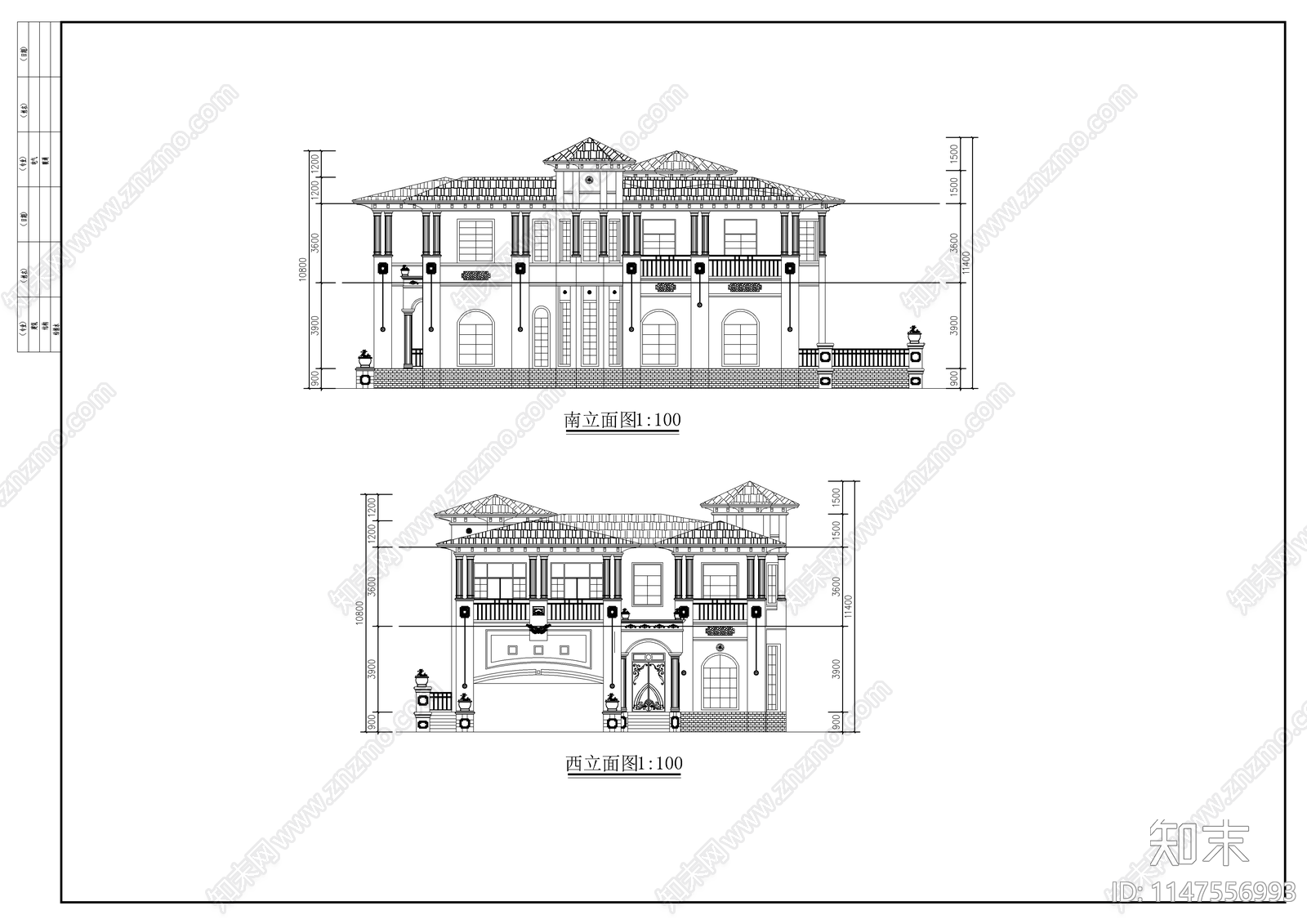 两层农村自建房建筑施工图下载【ID:1147556993】