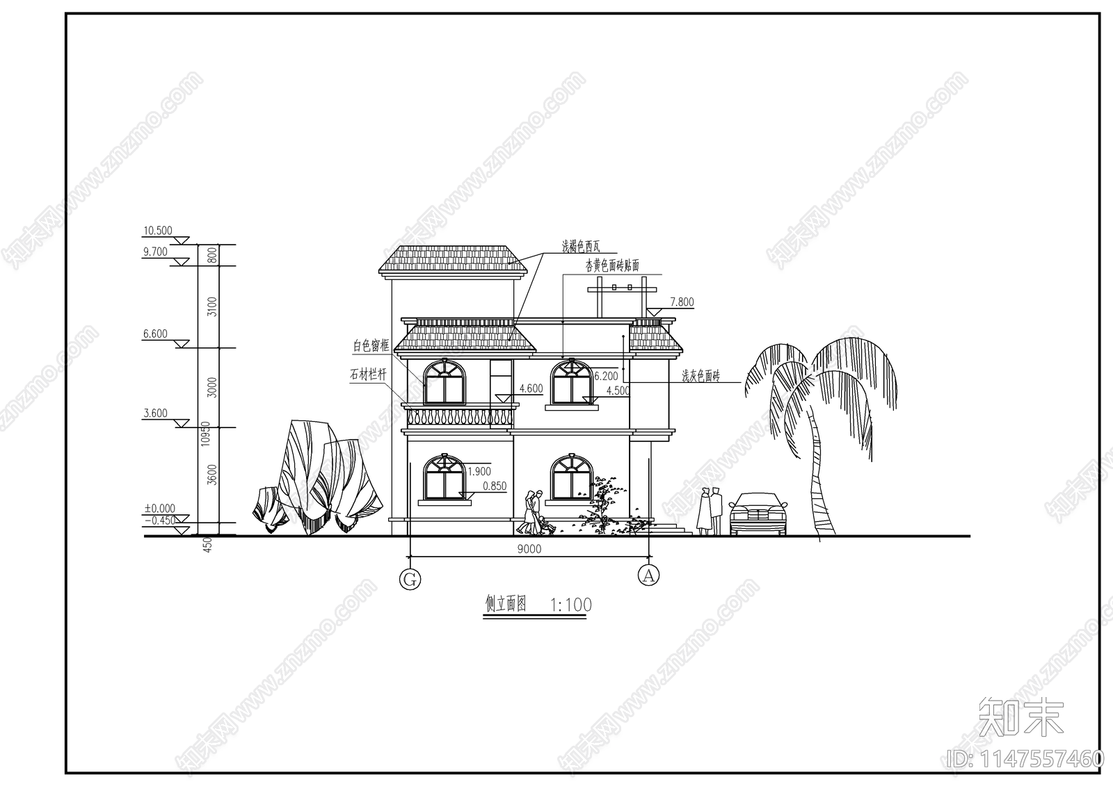 两层农村自建房建筑施工图下载【ID:1147557460】