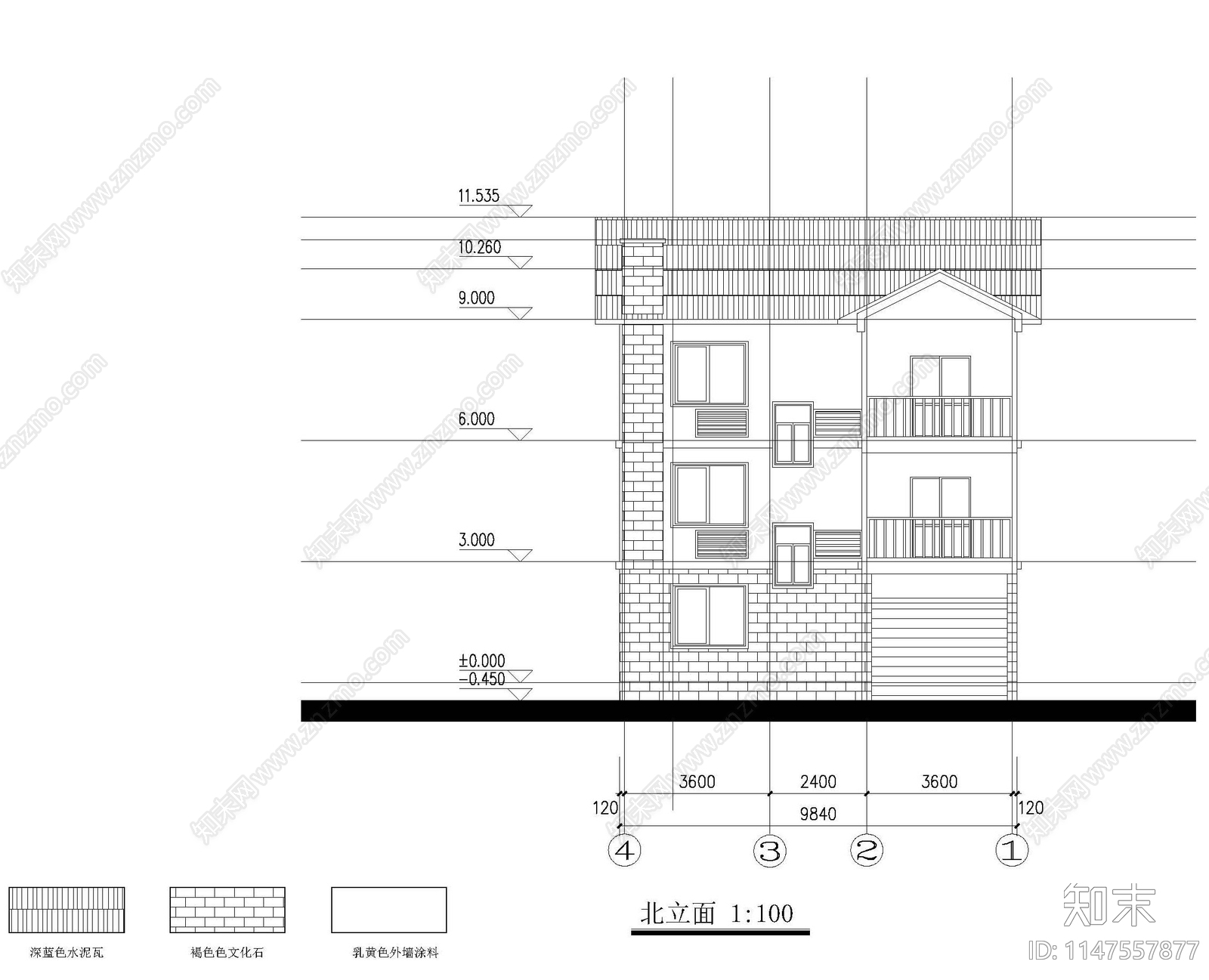 三层农村自建房建筑施工图下载【ID:1147557877】