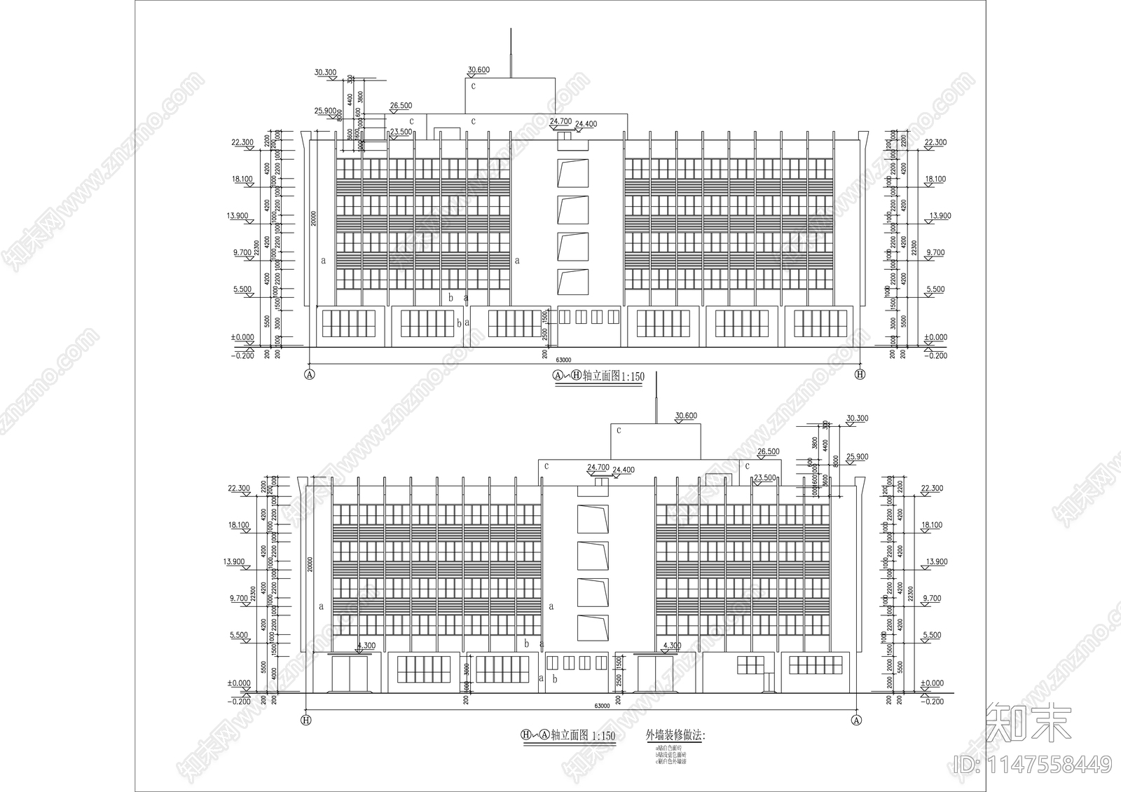 车间厂房大厦建筑cad施工图下载【ID:1147558449】