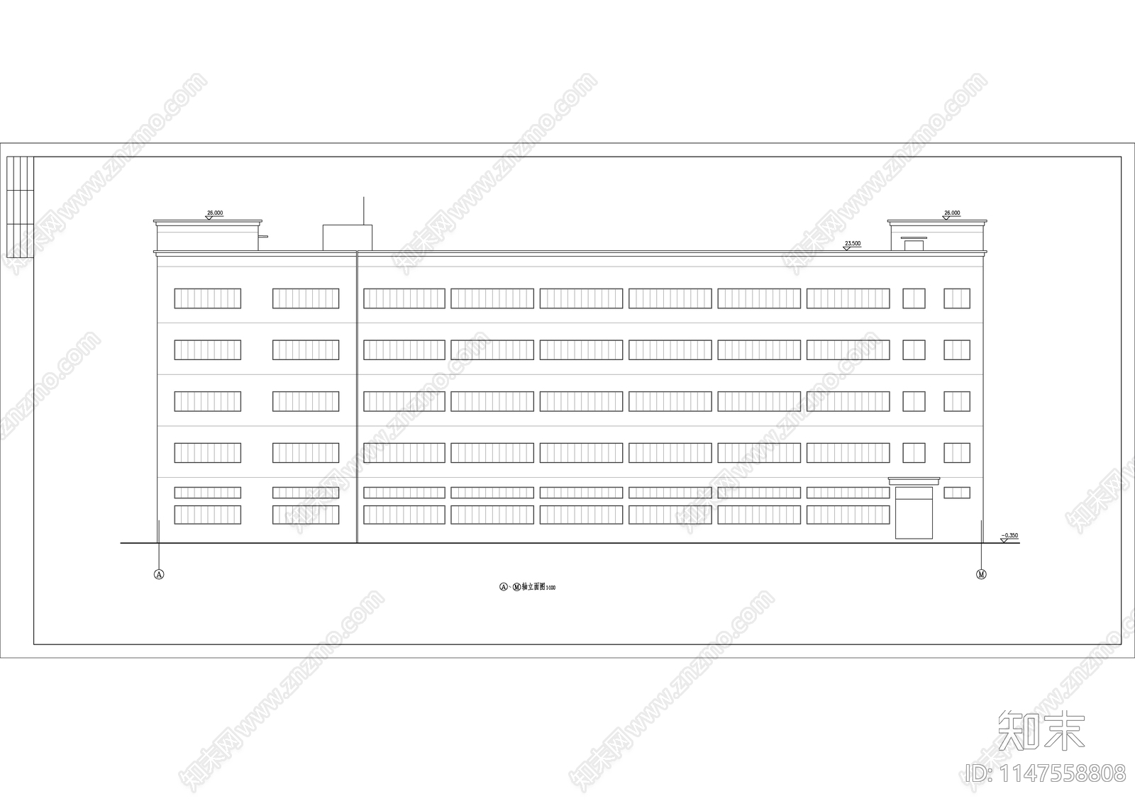生产车间办公楼建筑cad施工图下载【ID:1147558808】