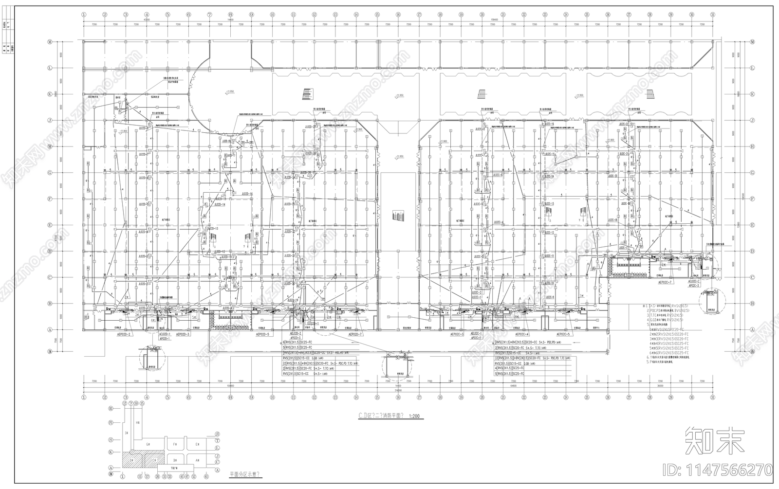 17万平大型商场消防cad施工图下载【ID:1147566270】