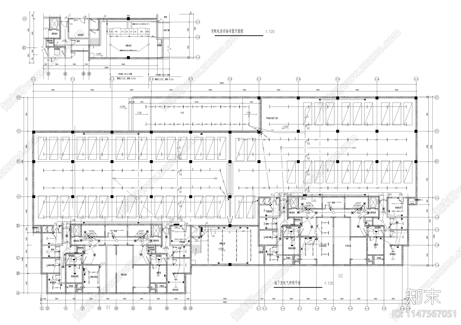 杭州某小区高层住宅楼电气系统cad施工图下载【ID:1147567051】