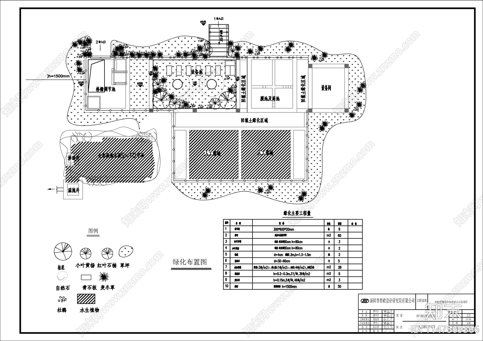 沿湖17个村生活污水治理cad施工图下载【ID:1147569366】