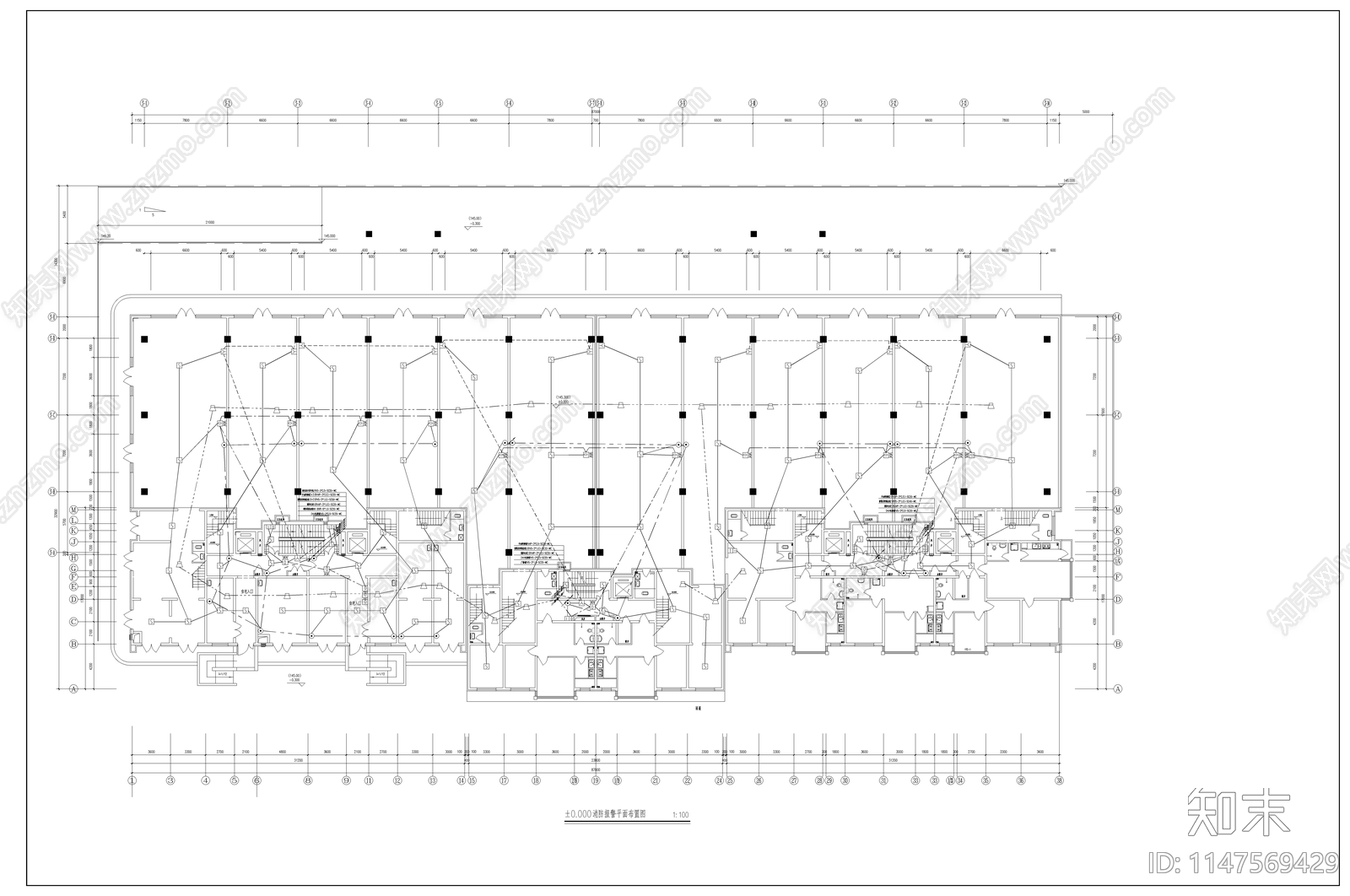 高层消防报警及联动设计cad施工图下载【ID:1147569429】