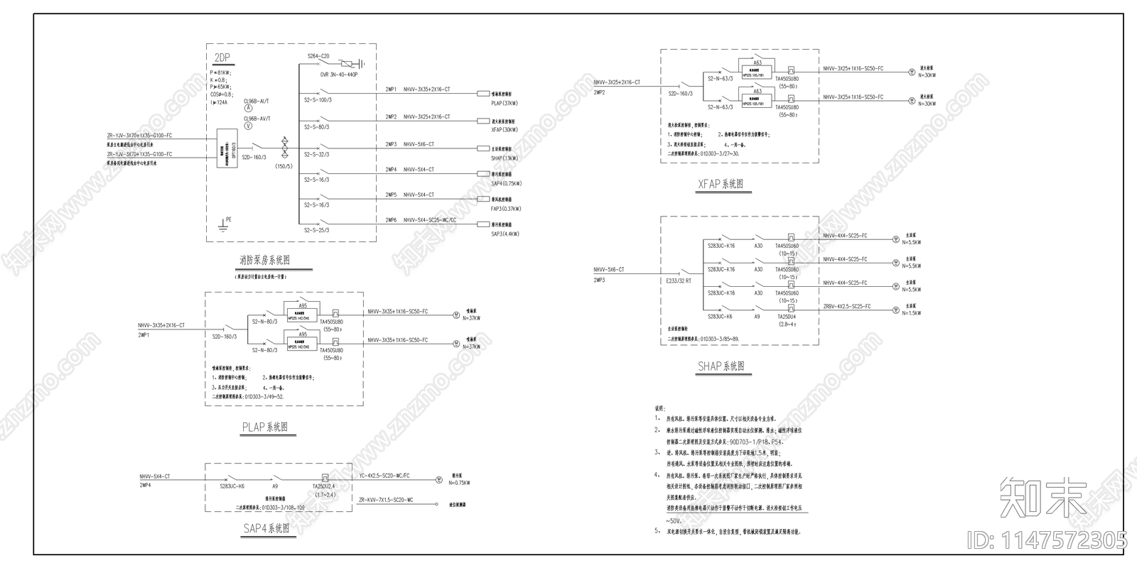 地下人防车库电气系统图cad施工图下载【ID:1147572305】