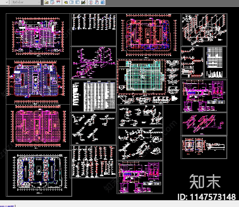 商场给排水和消防cad施工图下载【ID:1147573148】