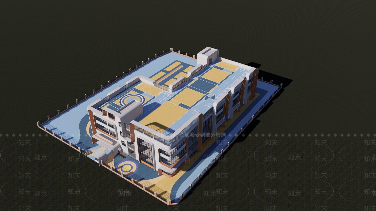 现代幼儿园SU模型下载【ID:1147584315】