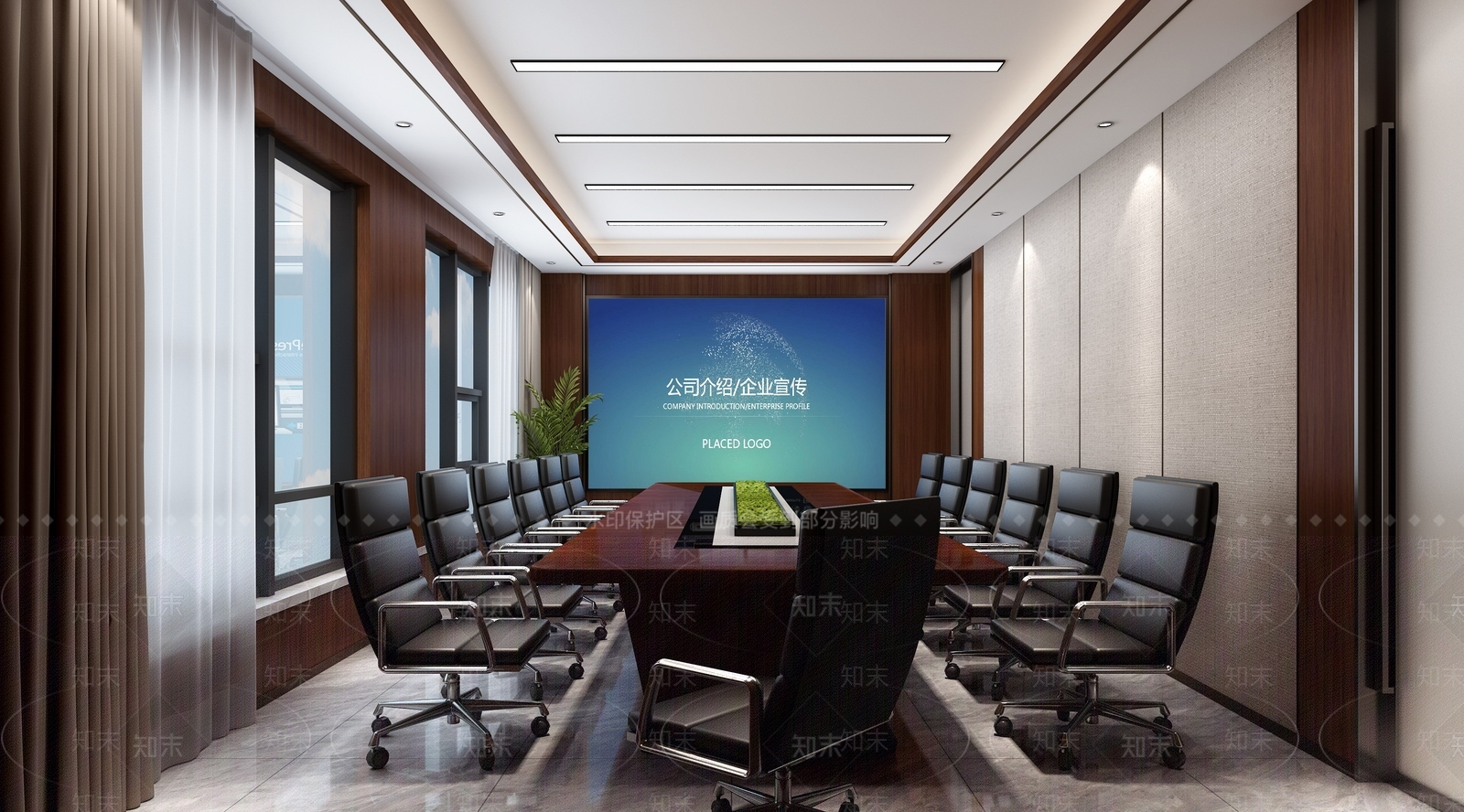 会议室办公3D模型下载【ID:1147585678】