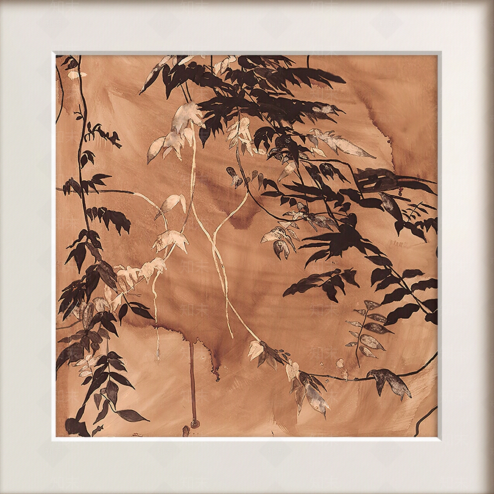 《夜莺》法式小众复古客厅装饰画贴图下载【ID:1147585989】