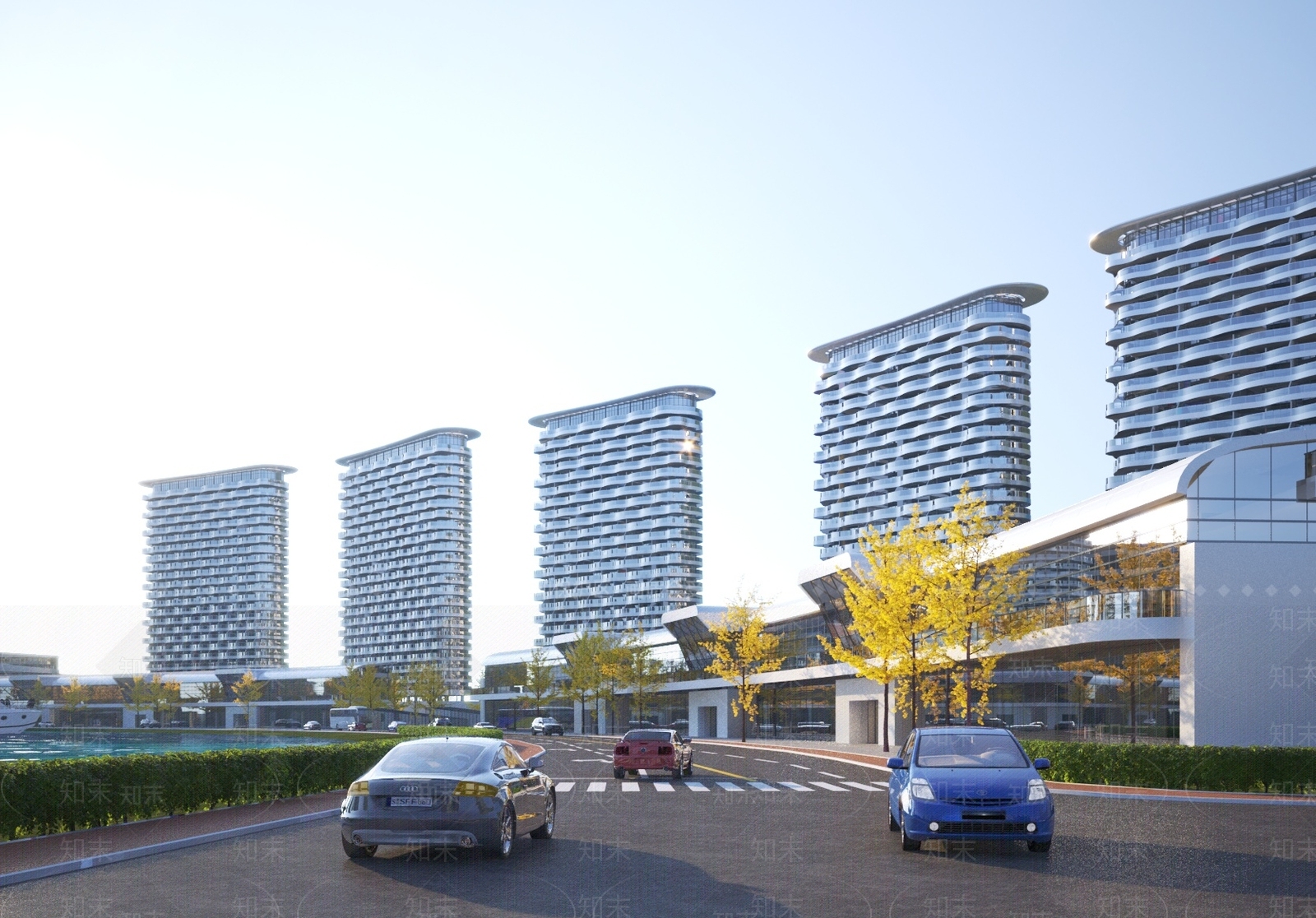 现代高层住宅建筑3D模型下载【ID:1147586929】