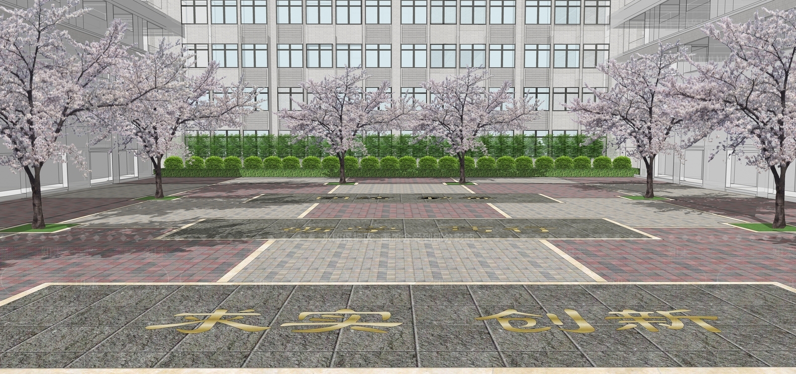 现代校园景观SU模型下载【ID:1147594832】