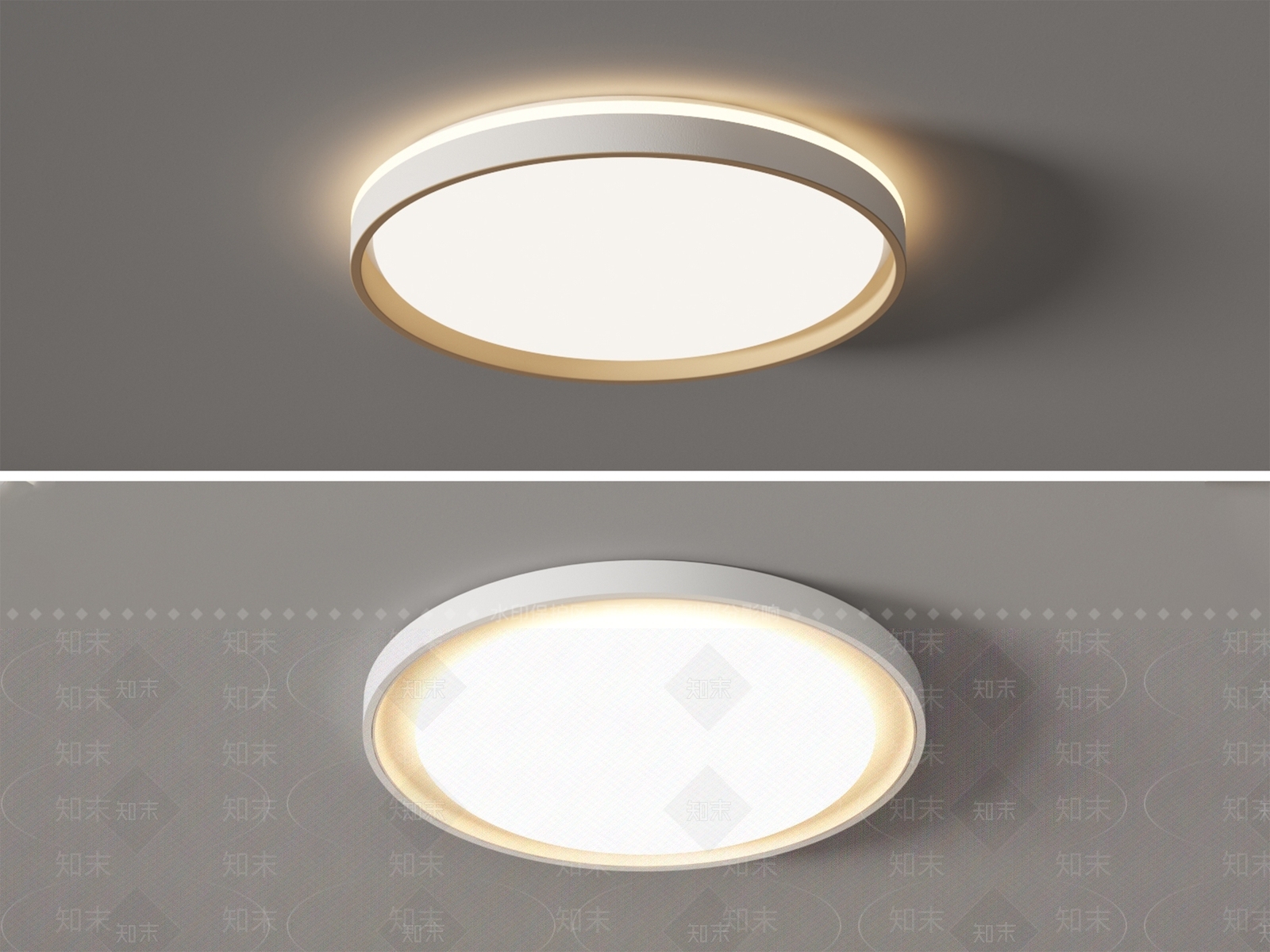 大气LED客厅主灯餐厅卧室3D模型下载【ID:1147595787】