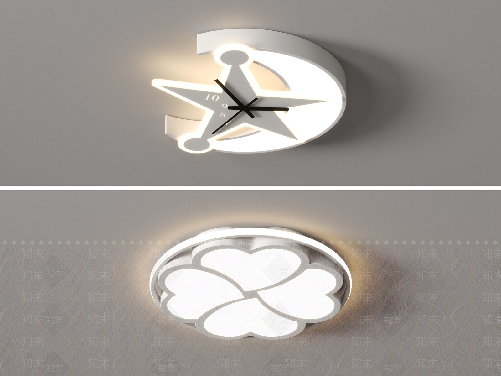 大气LED客厅主灯餐厅卧室现代简约月球线条3D模型下载【ID:1147595861】