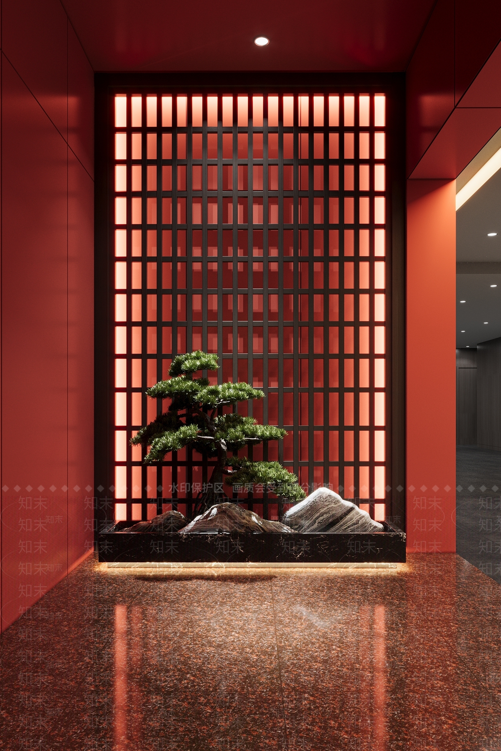 餐饮入口大厅3D模型下载【ID:1147597252】