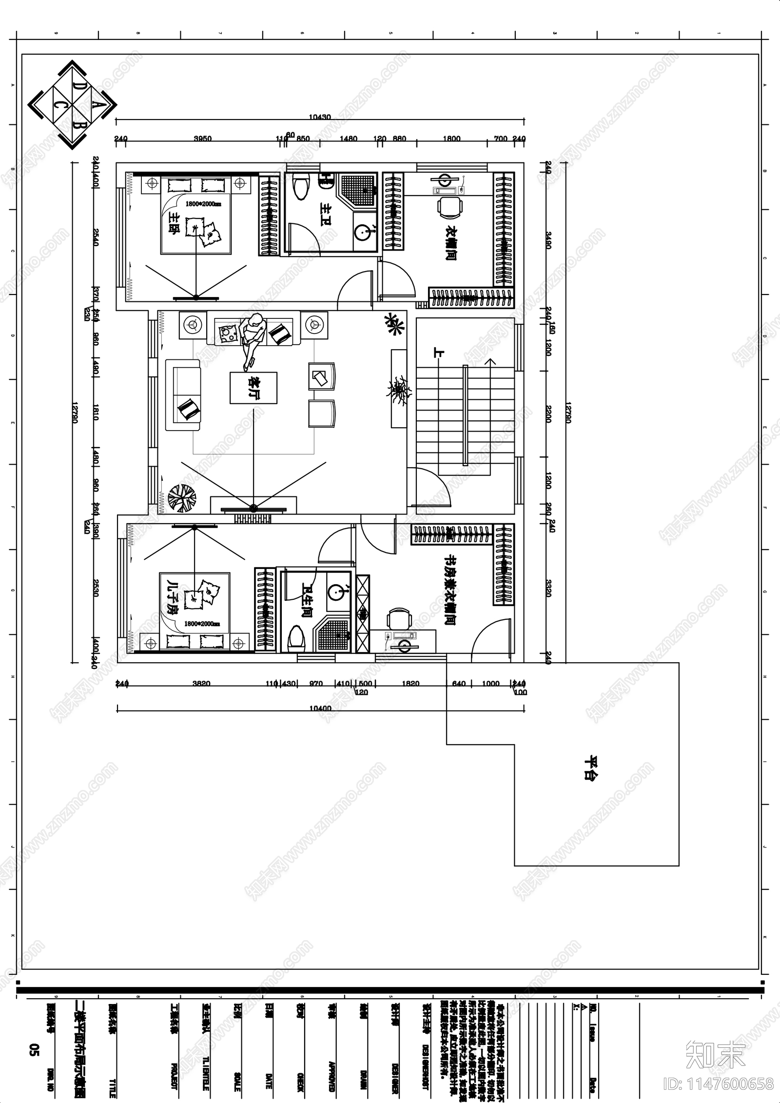 自建别墅整套cad施工图下载【ID:1147600658】