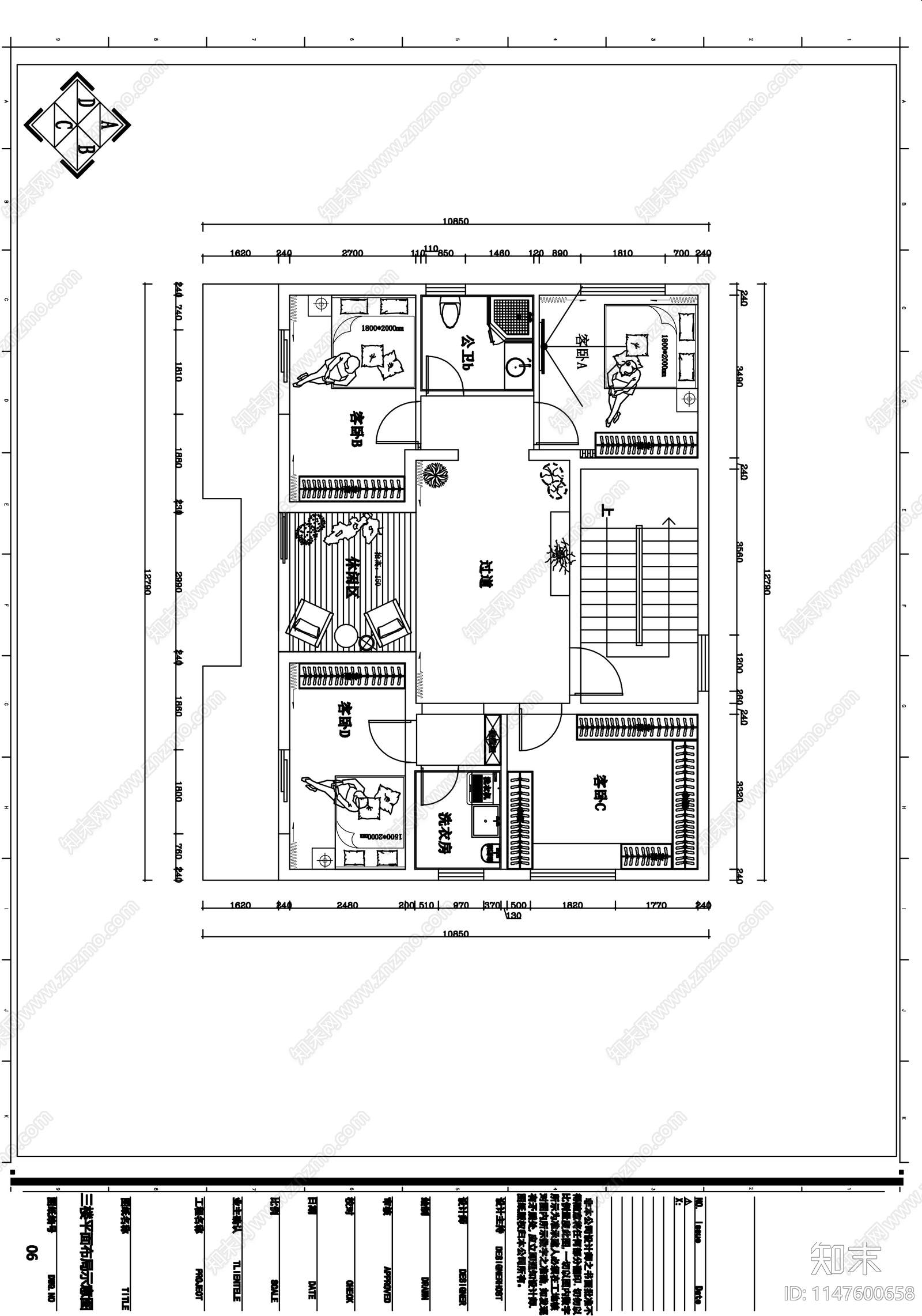 自建别墅整套cad施工图下载【ID:1147600658】