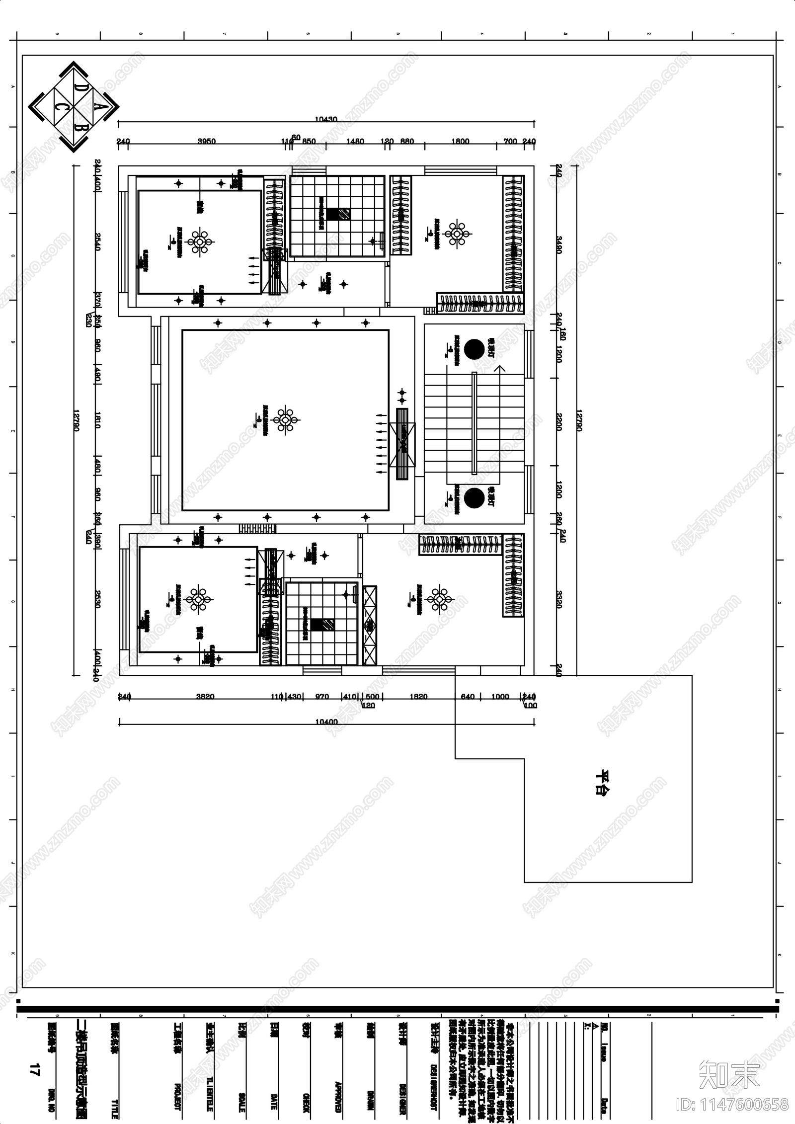 自建别墅整套cad施工图下载【ID:1147600658】