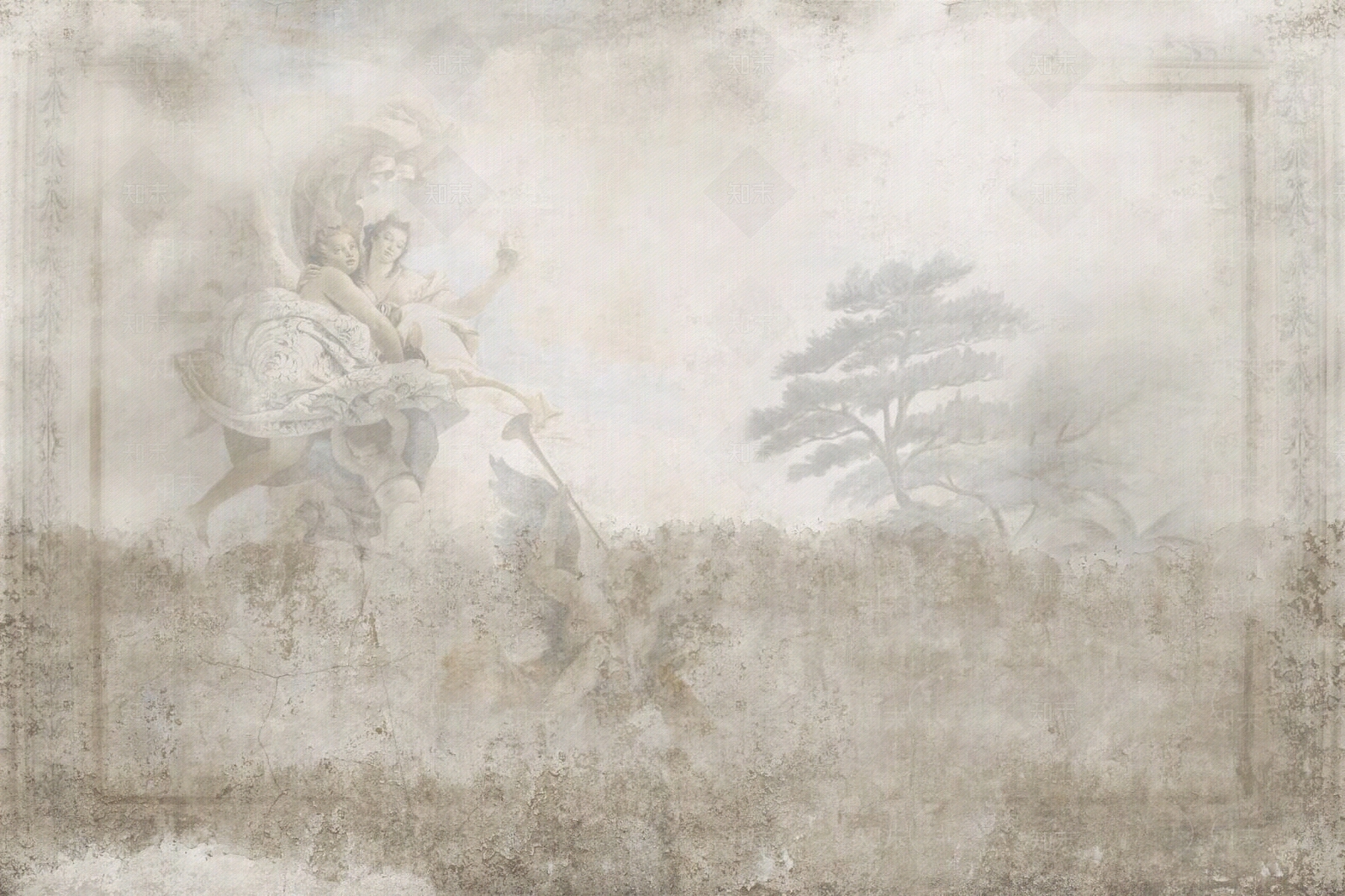 壁纸壁画欧式壁纸壁画欧式壁画贴图下载【ID:1147605487】