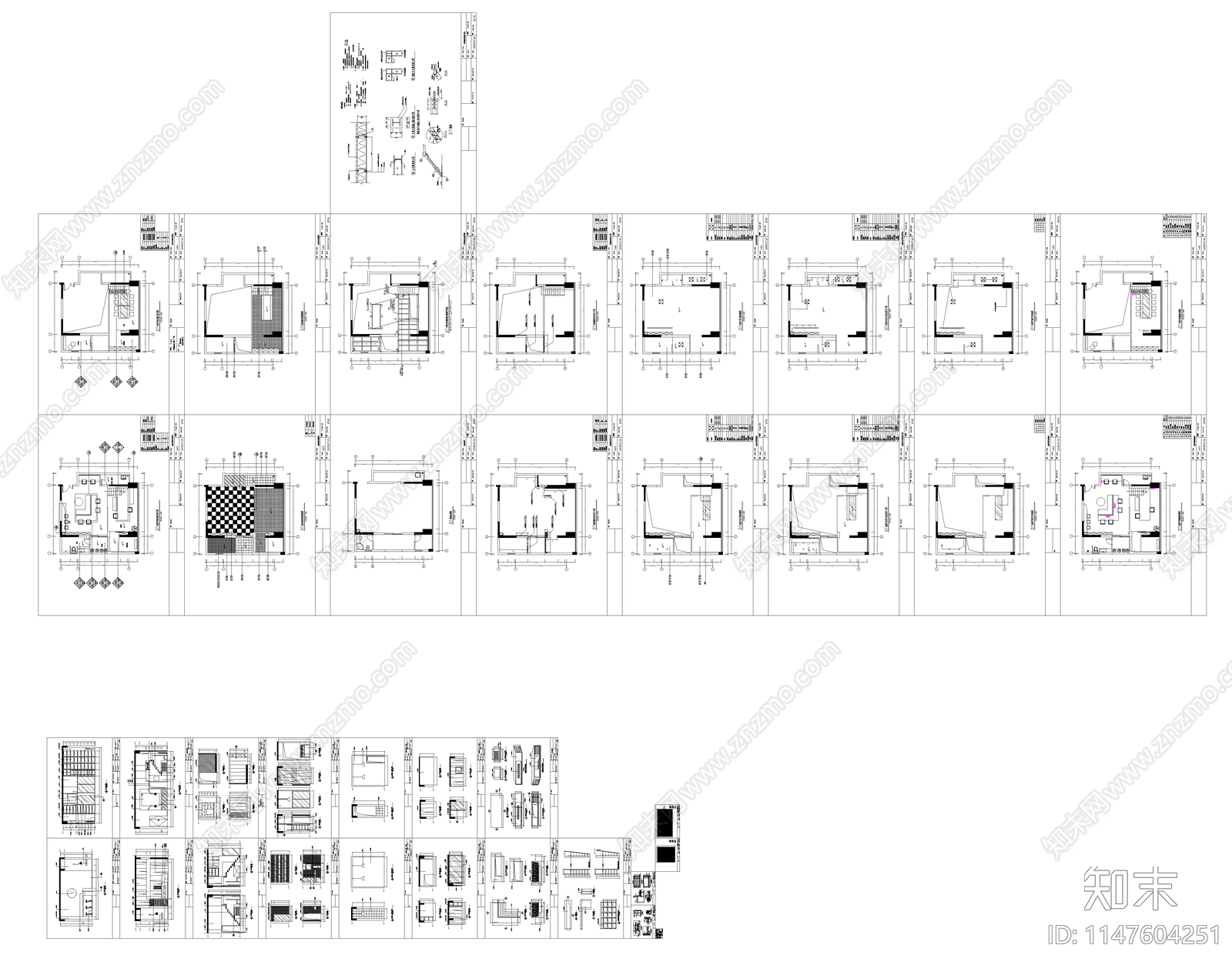 家庭工作室施工图下载【ID:1147604251】