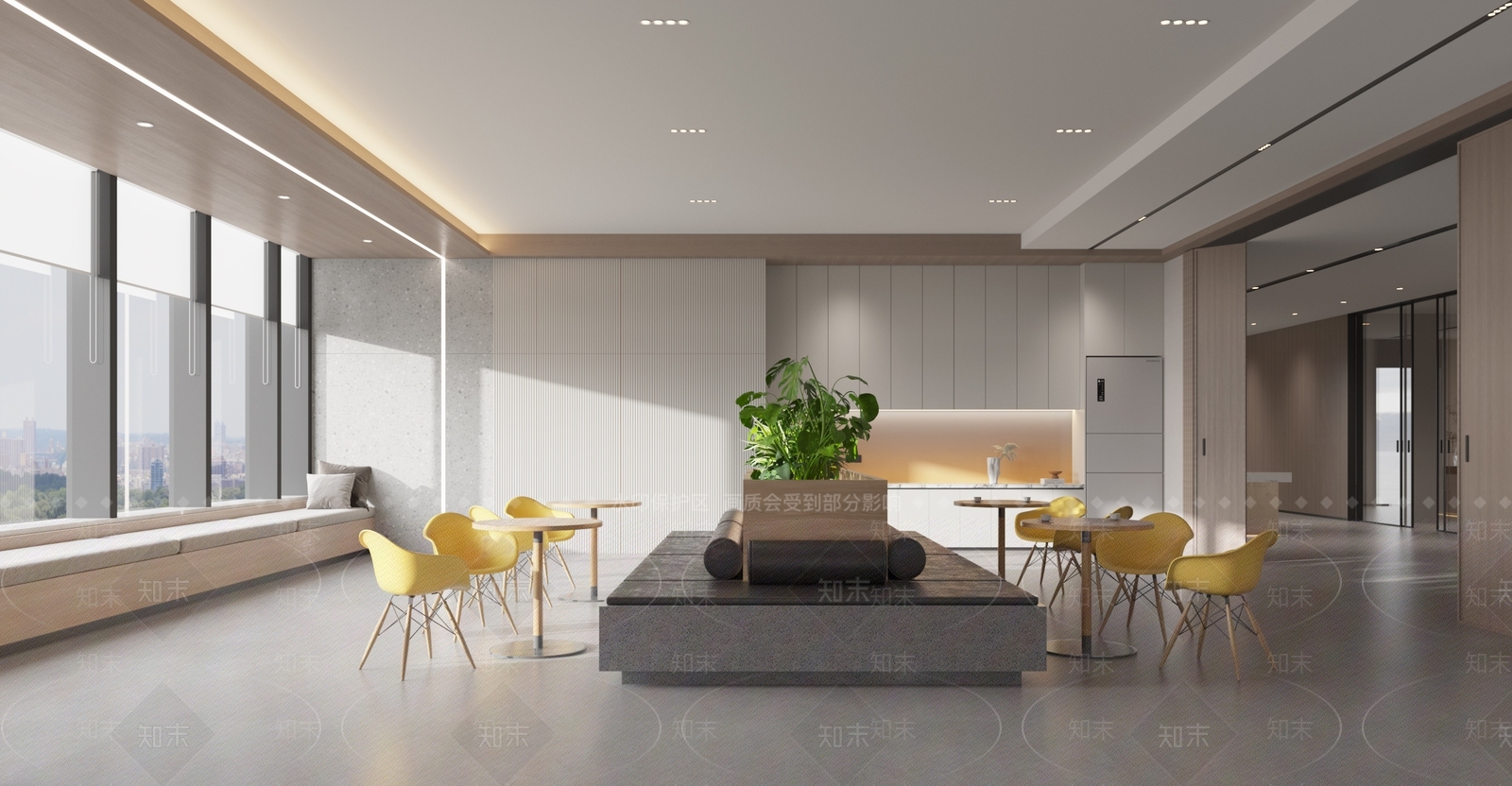 现代办公茶水间3D模型下载【ID:1147604647】