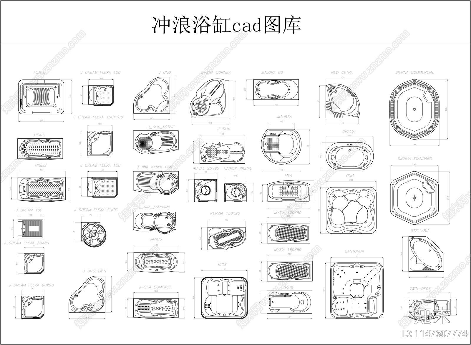 冲浪浴缸cad施工图下载【ID:1147607774】