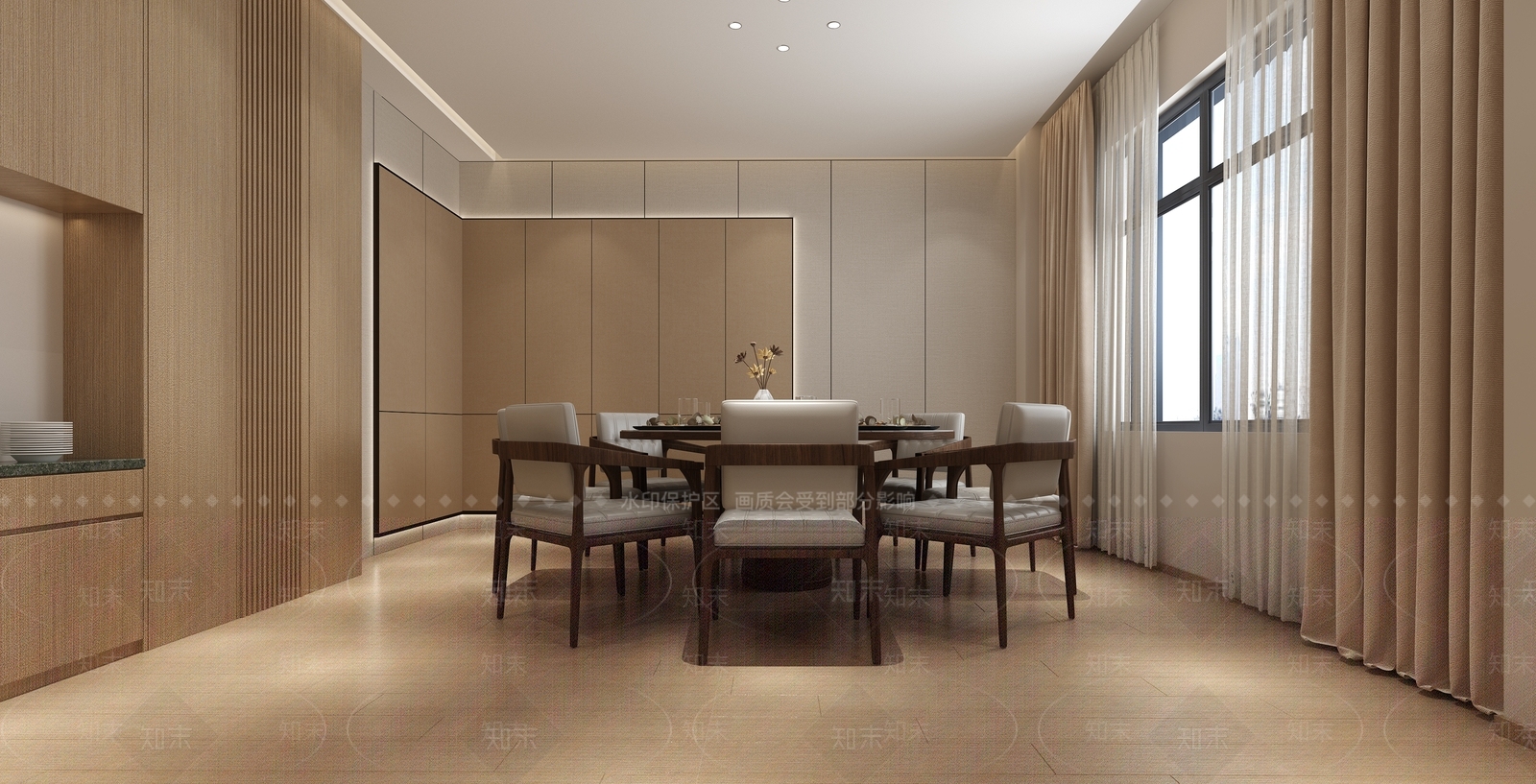 中式餐厅包间3D模型下载【ID:1147609500】