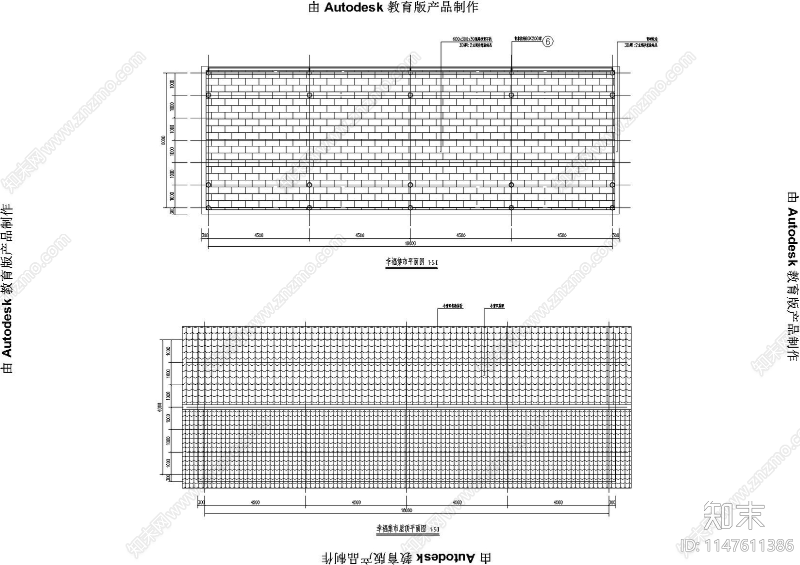 休闲长廊cad施工图下载【ID:1147611386】