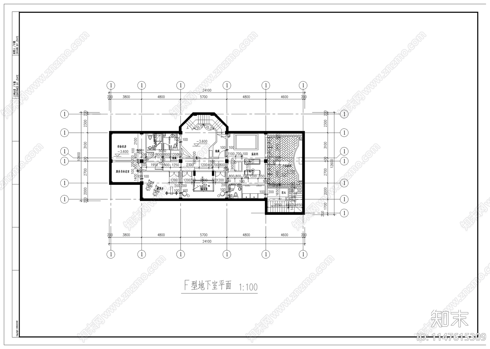 瑞典式别墅建筑施工图下载【ID:1147615309】