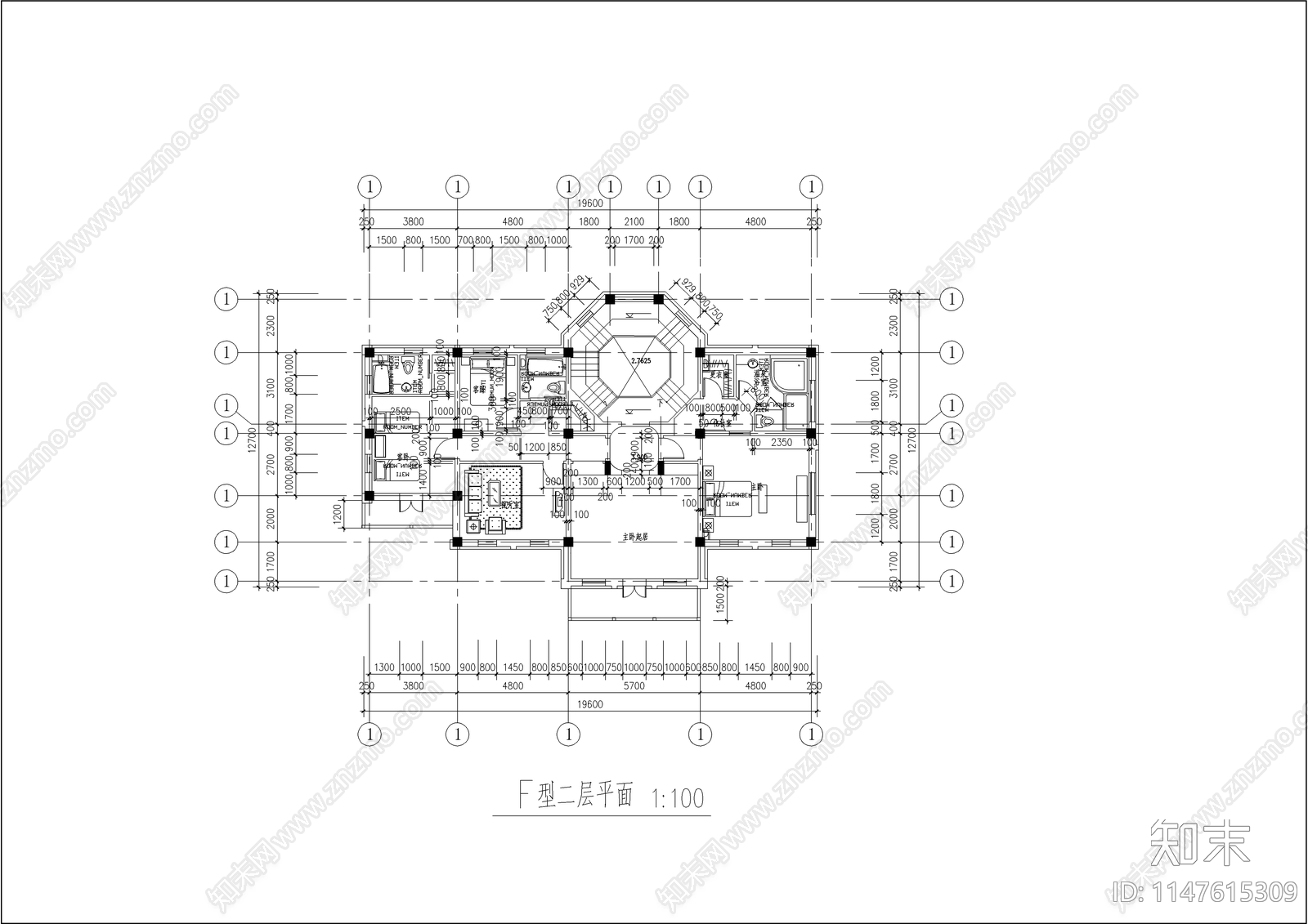 瑞典式别墅建筑施工图下载【ID:1147615309】