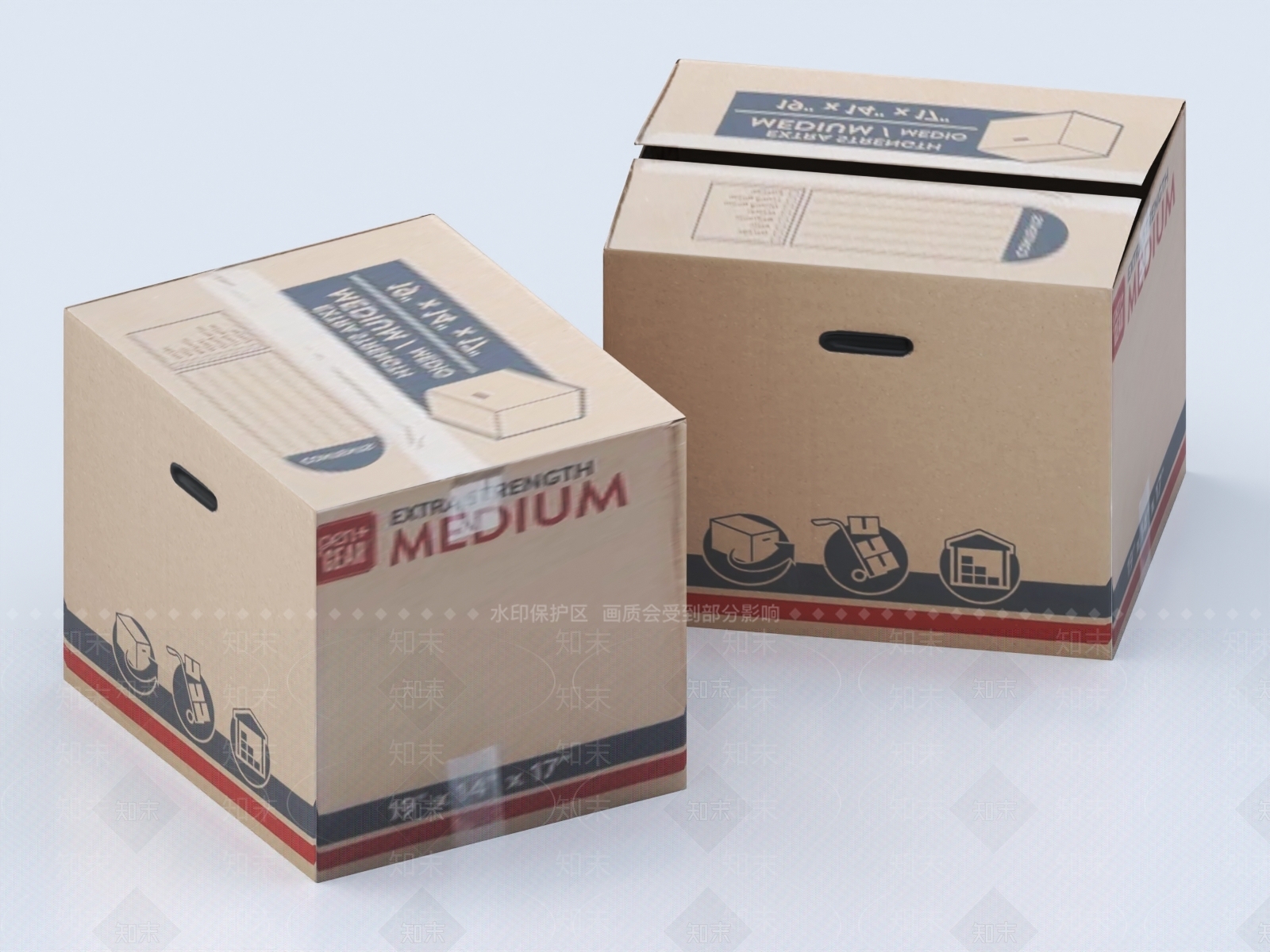 纸箱子3D模型下载【ID:1147615696】