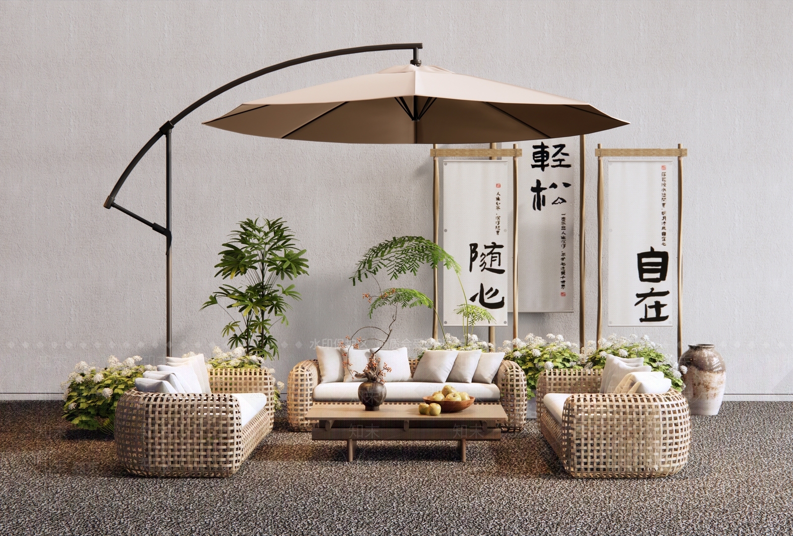 现代露营风户外沙发SU模型下载【ID:1147617054】